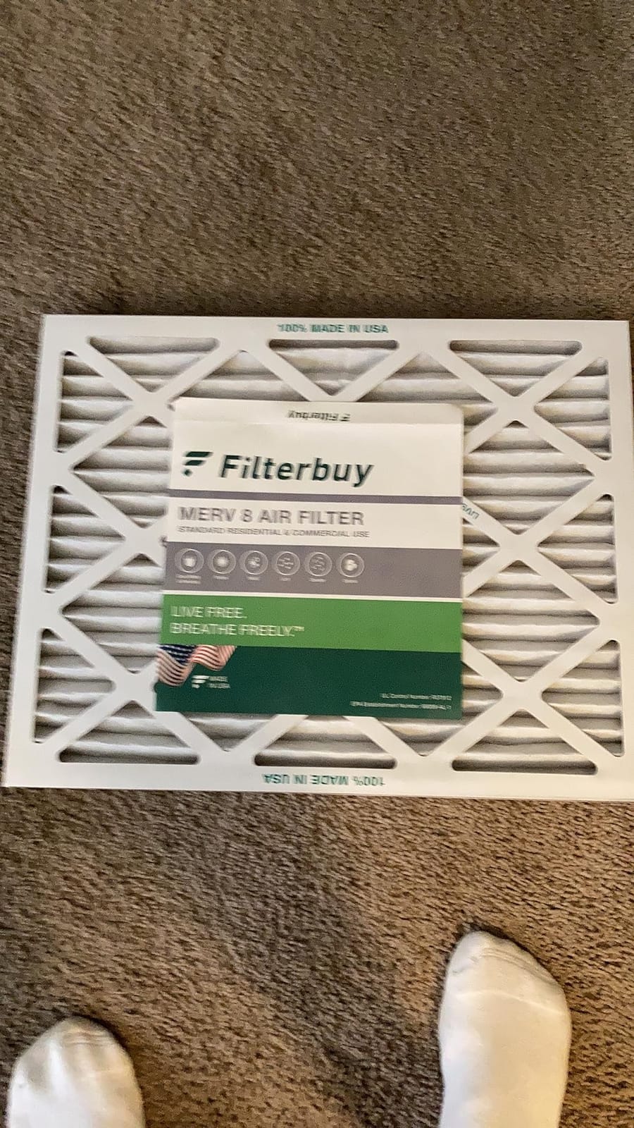 Filterbuy 16x20x1 Air Filter MERV 8 Dust & Allergy Defense (4-Pack) customer photo 1