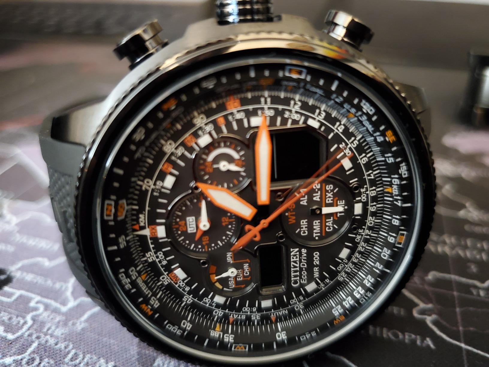 Citizen Men's Promaster Navihawk A-T Eco-Drive Pilot Watch, Atomic Timekeeping, Chronograph customer photo 2
