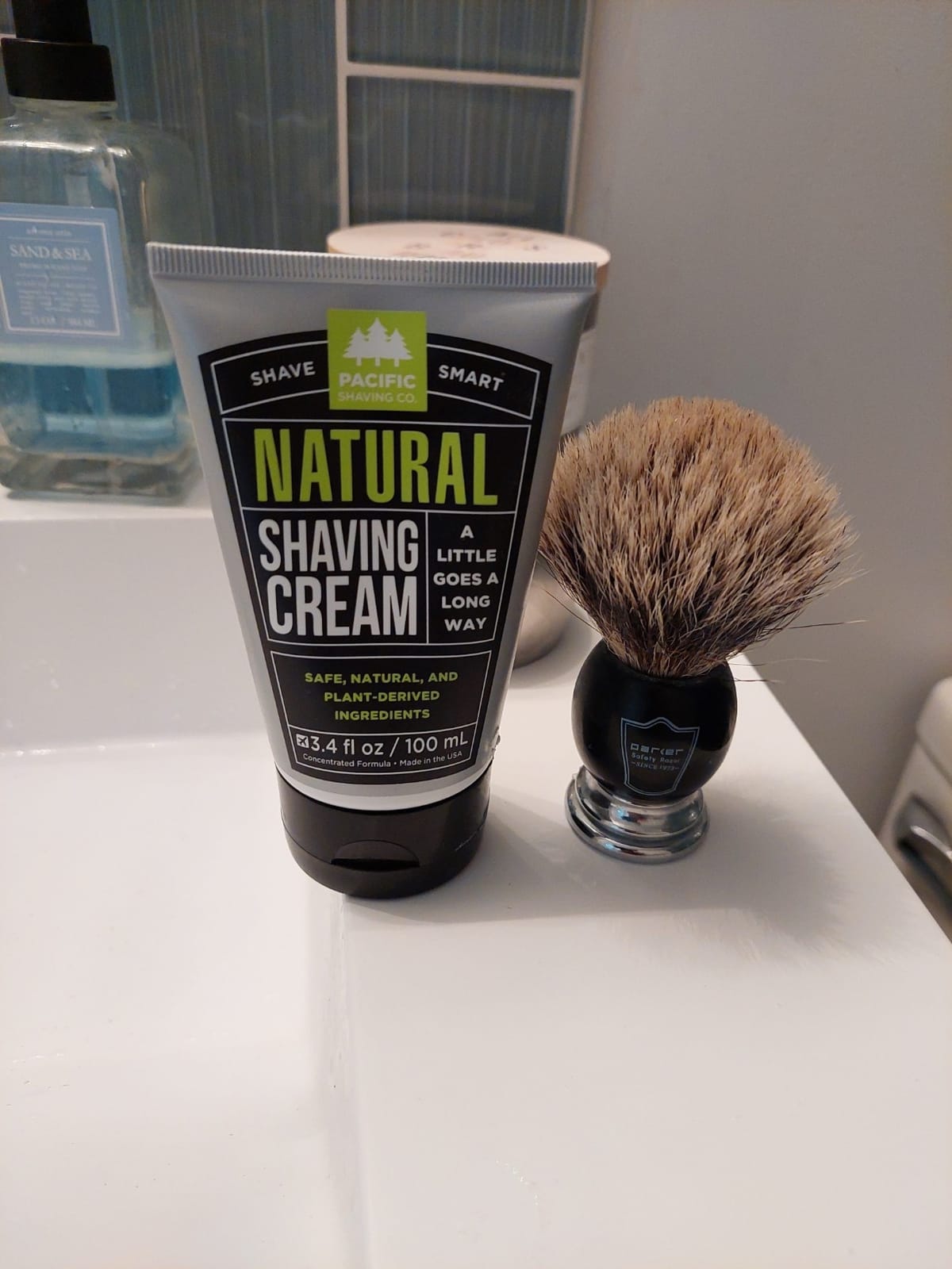 Pacific Shaving Company Natural Shaving Cream - Shea Butter + Vitamin E Shave Cream for Hydrated Sensitive Skin - Clean Formula for a Smooth, Anti-Redness + Irritation-Free Shave Cream (3.4 Oz) customer photo 1
