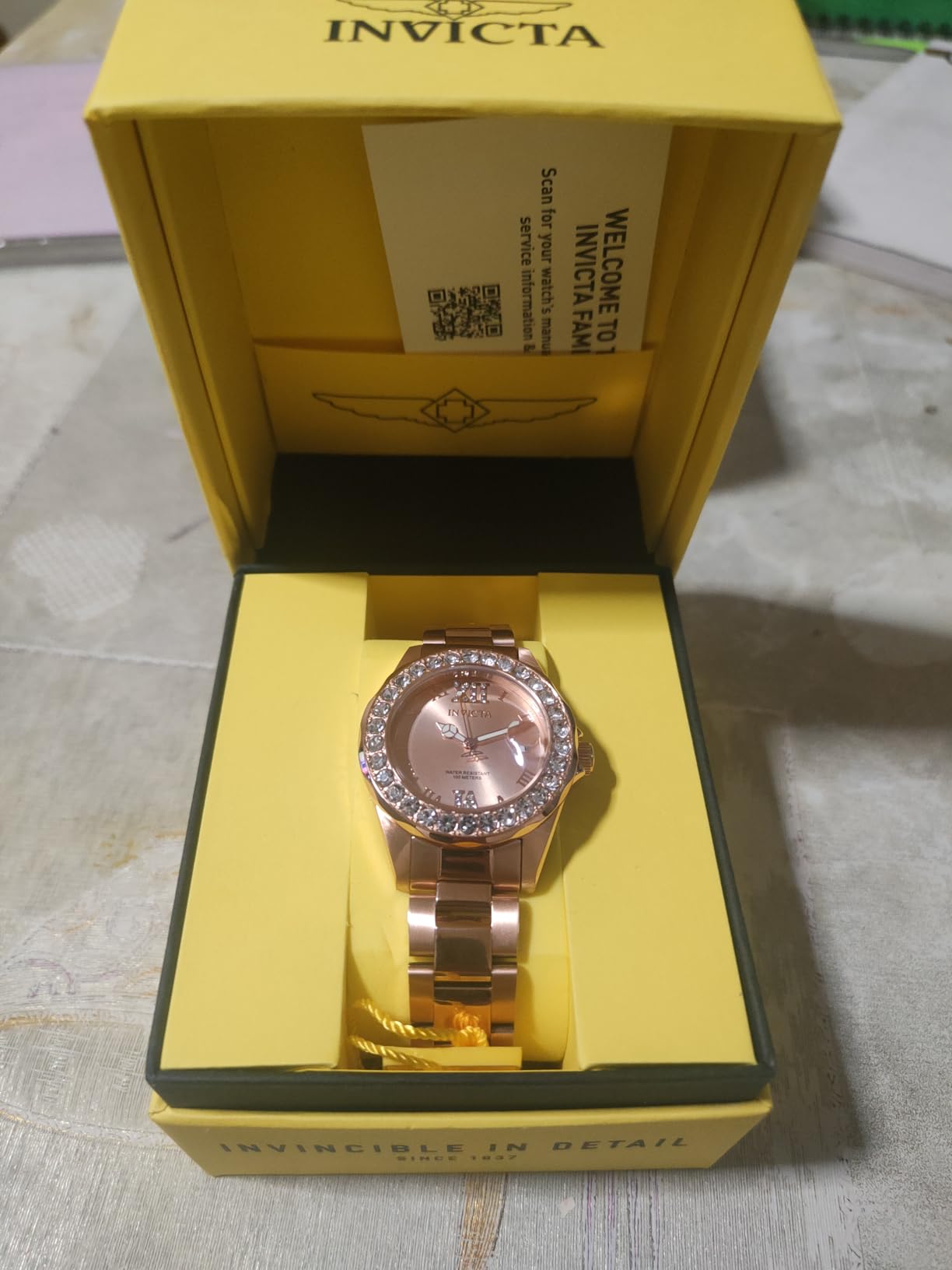 Invicta Women's Pro Diver Crystal Accented 18k Ion-Plated Stainless Steel Watch customer photo 1