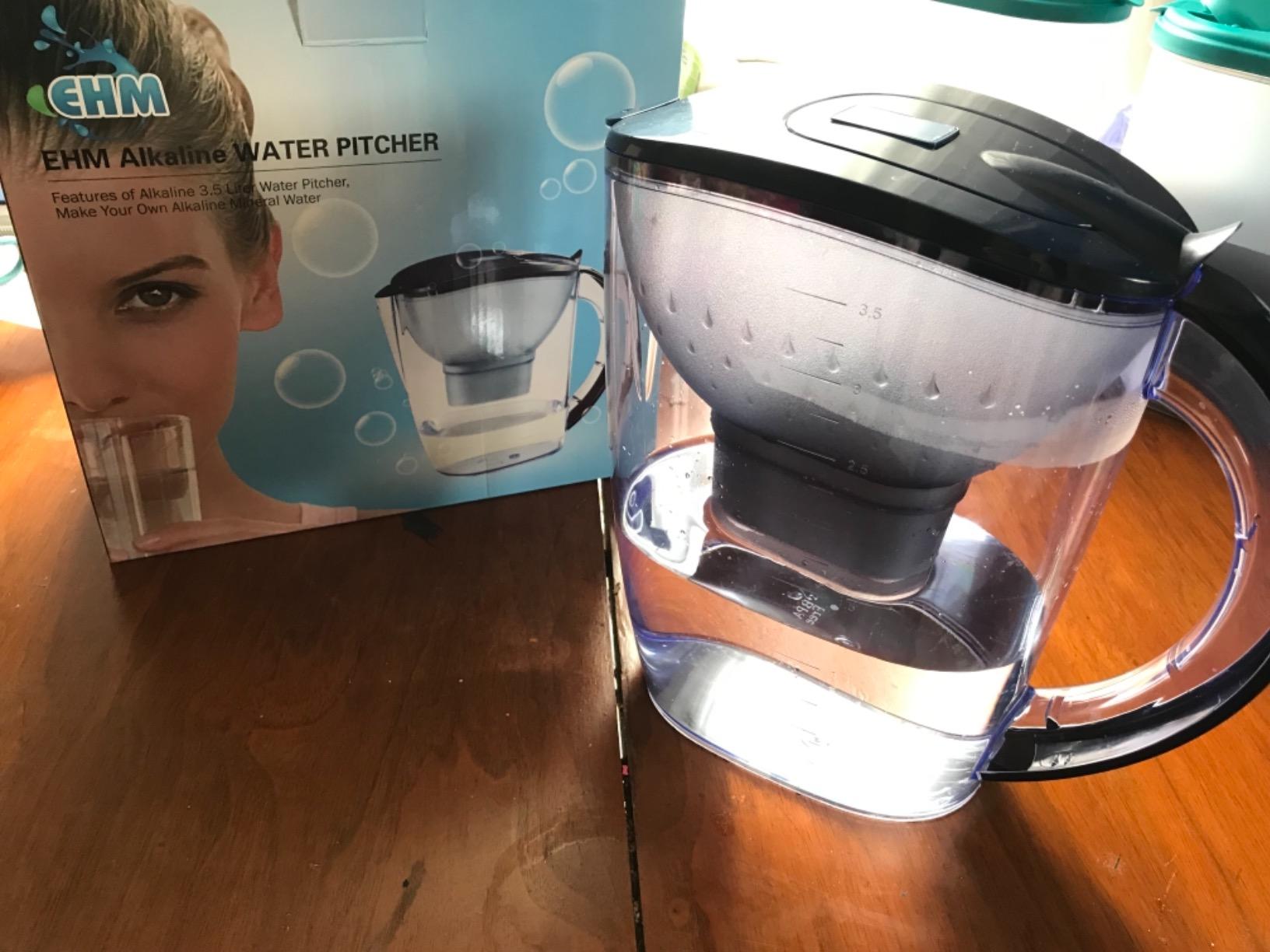 Ehm Ultra Premium Alkaline Water Filter Pitcher - 3.8L, Activated Carbon Filter- BPA Free, Healthy, Clean, & Toxin-Free Mineralized Alkaline Water in Minutes- Up to 9.5 pH-2025 customer photo 1