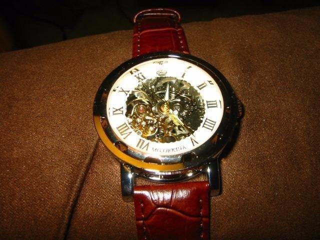 Gute Mechanical Skeleton Watch Hand-Wind Steampunk Roman Numeral Unisex customer photo 1