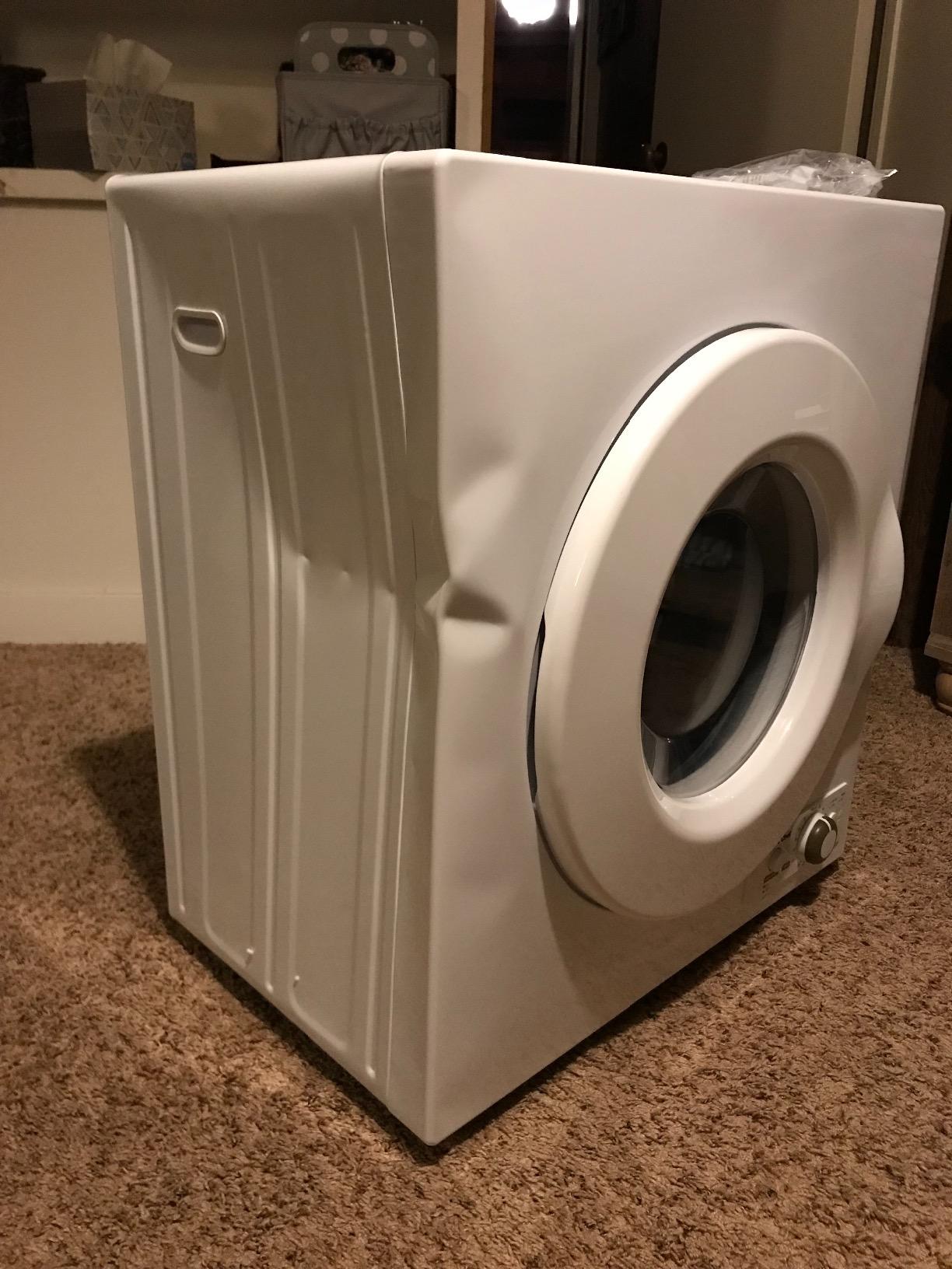 2.6 cu. ft. White Compact Electric Dryer customer photo 2