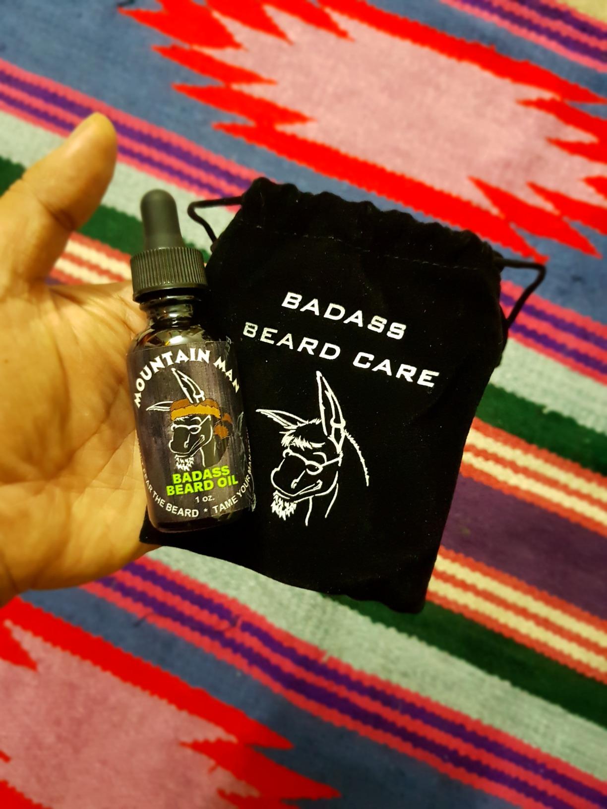 Badass Beard Care Oil for Men - Ladies Man Scent 1 oz - All Natural Argan, Jojoba, Vitamin E - Softens Beard, Reduces Itch, Moisturizes Skin, Promotes Healthy Beard Growth customer photo 2