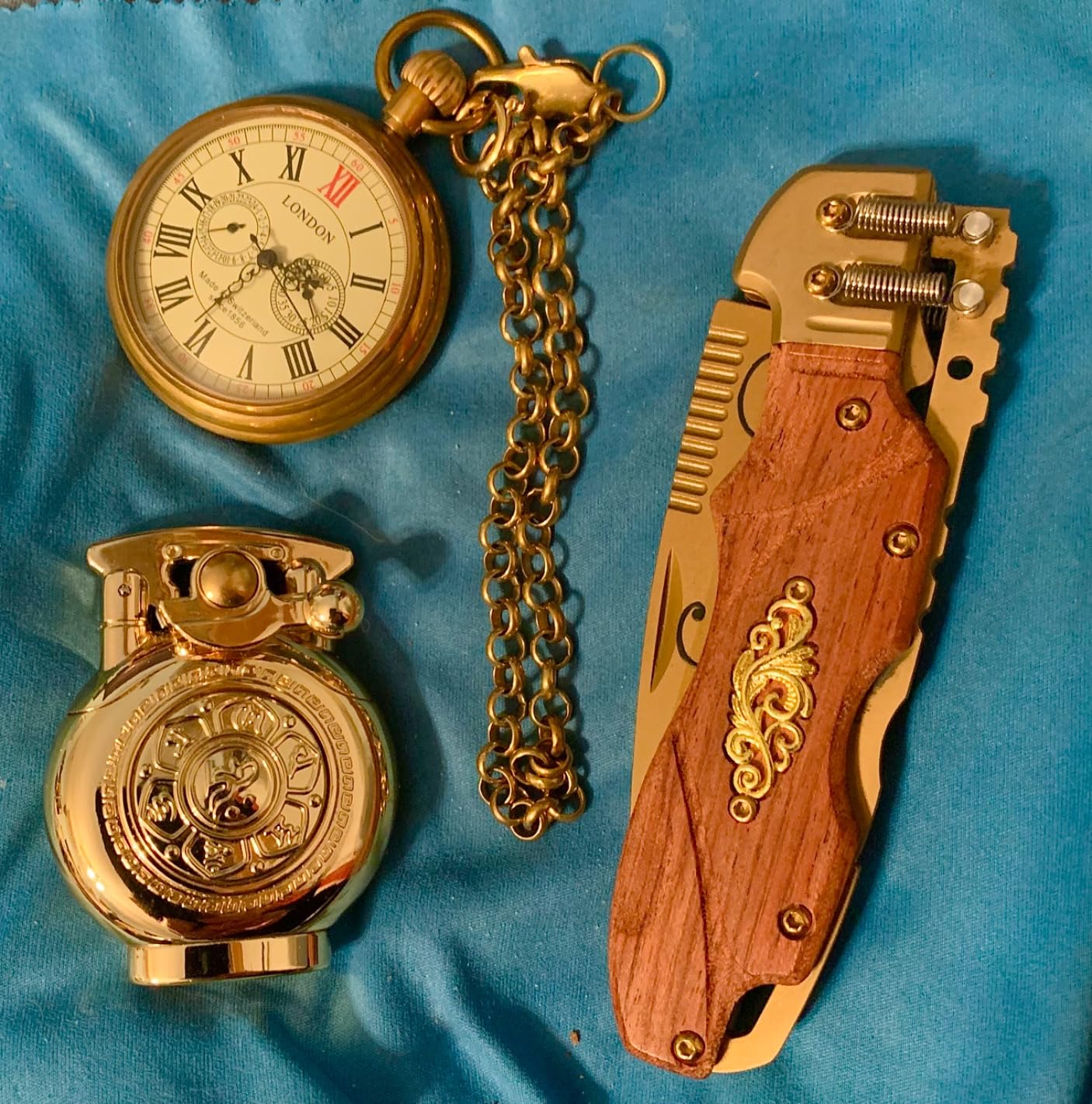 VIGOROSO Classic Mechanical Pocket Watches for Men Pocket Watch with Chain customer photo 2