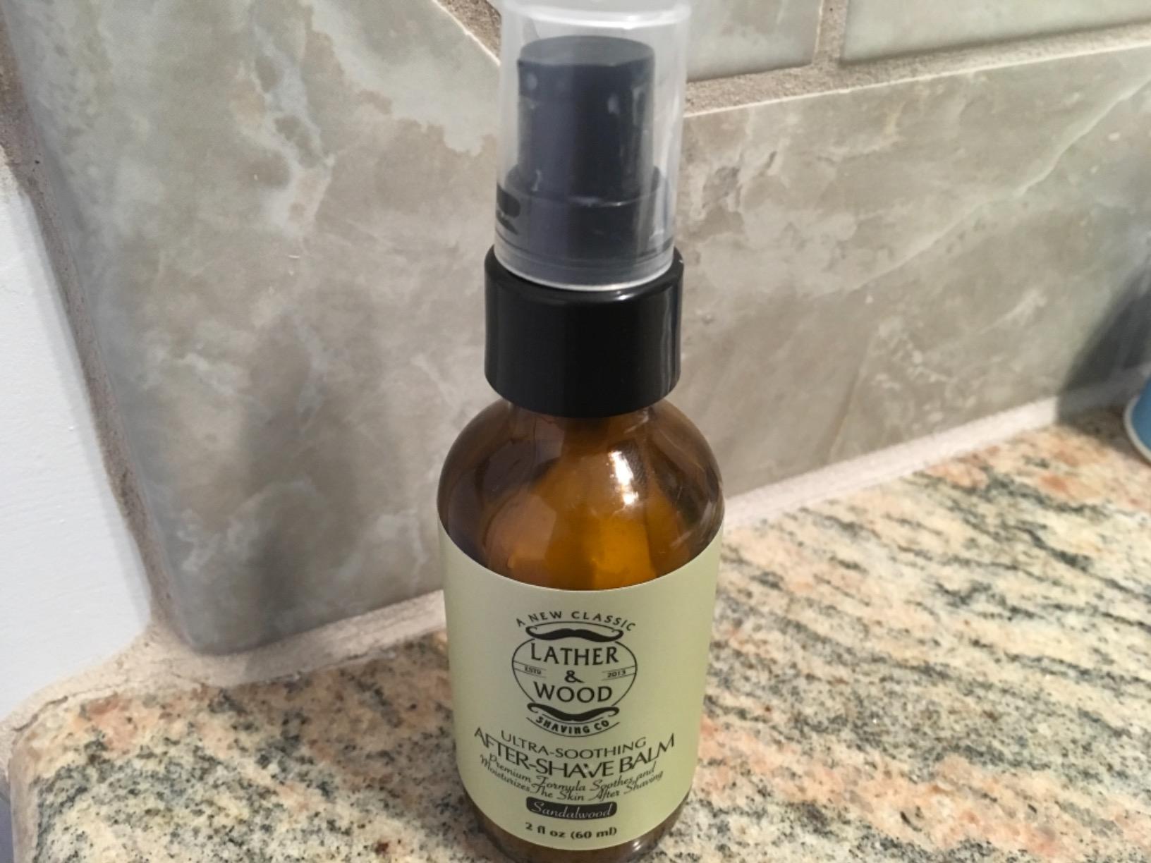 Best After-shave Balm, Sandalwood Scent, Premium Aftershave Lotion, Soothes and Moisturizes Face after shaving, Does Not Dry The Skin, Eliminates Razor Burn For A Silky Smooth Finish … customer photo 1