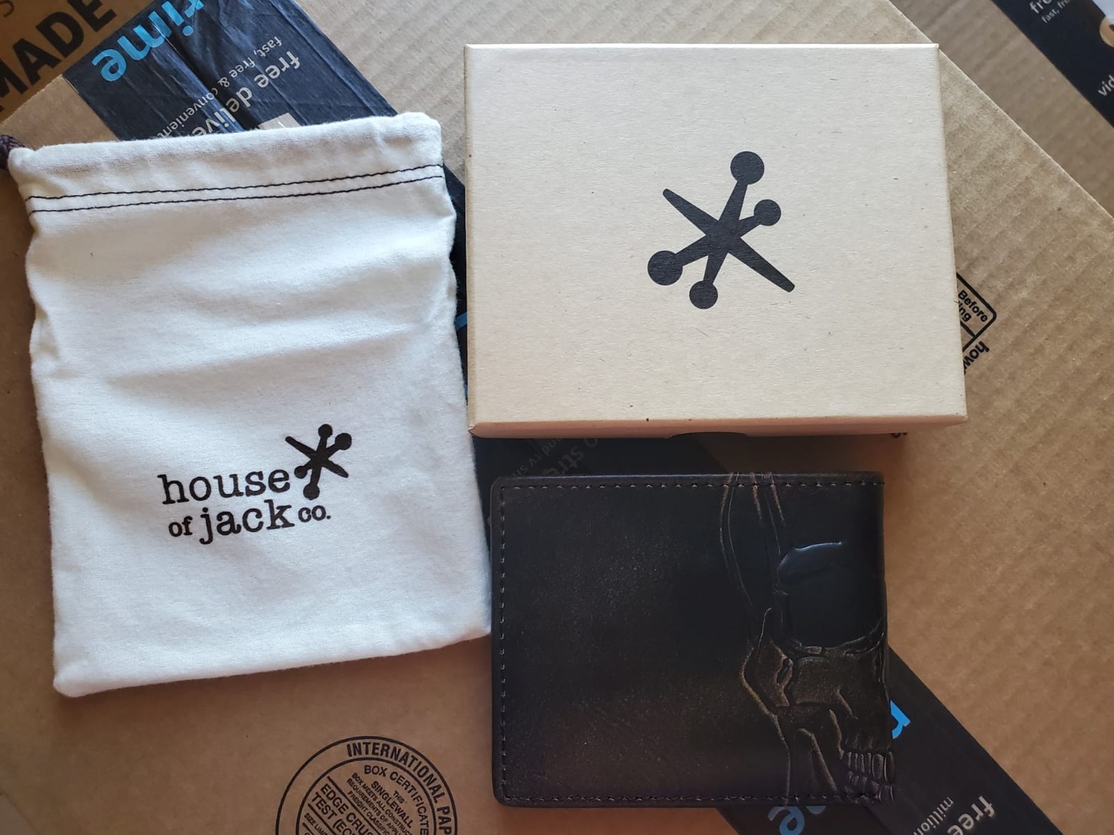 House of Jack Co. Skull Double ID Bifold Wallet for Men, 2 ID Windows customer photo 1