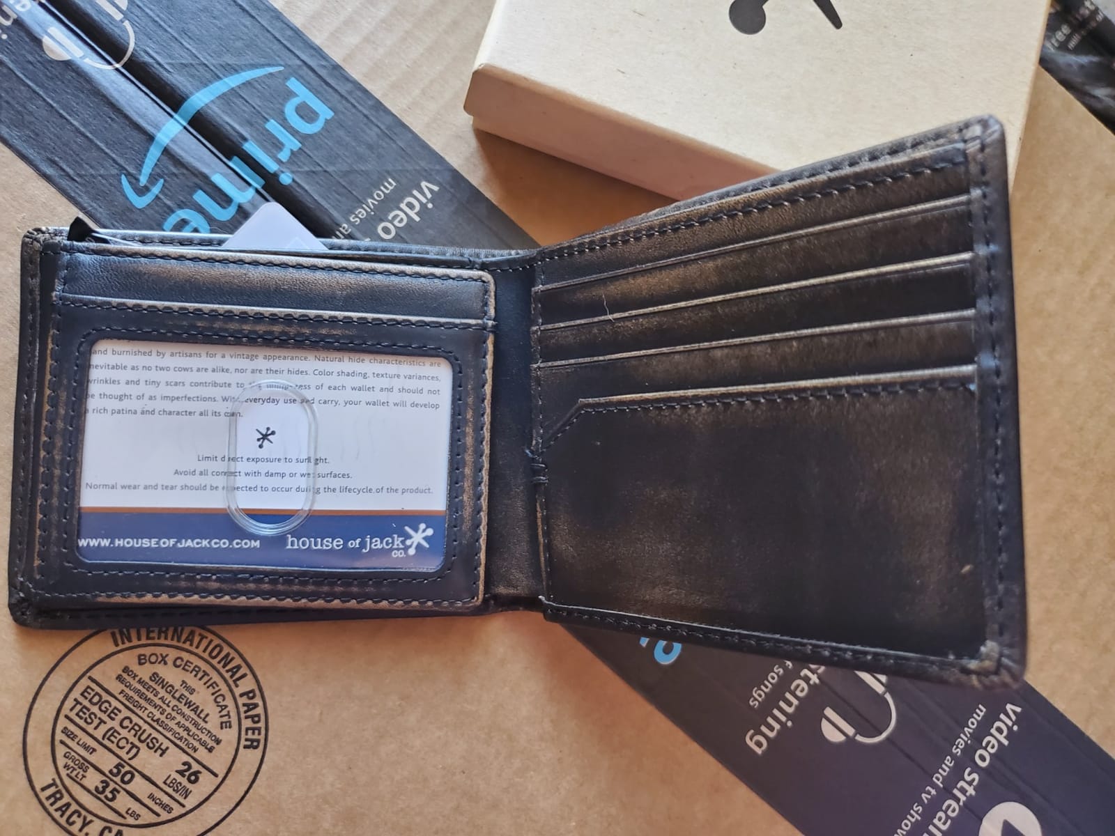 House of Jack Co. Skull Double ID Bifold Wallet for Men, 2 ID Windows customer photo 2