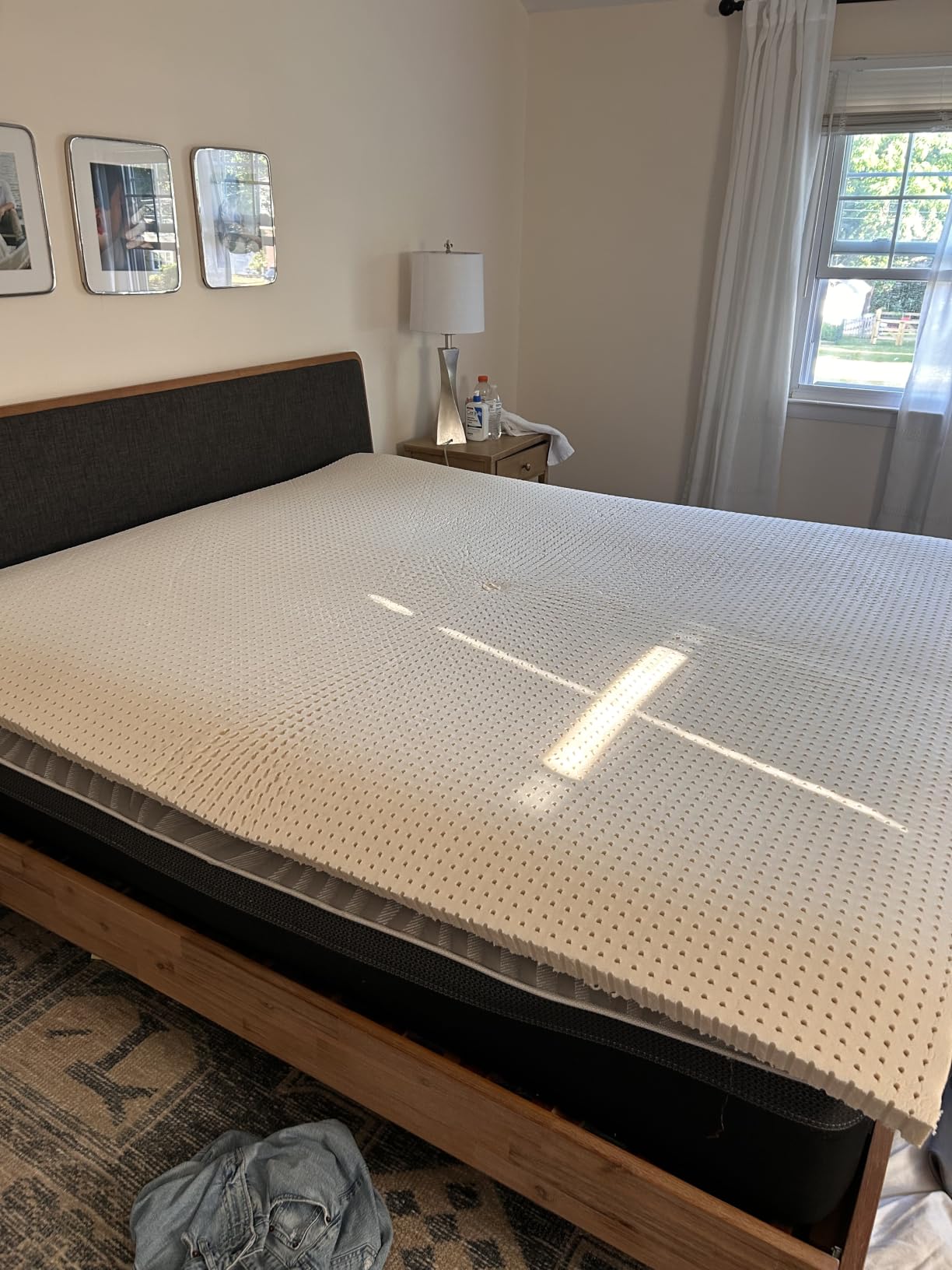 Pure Green Natural Latex Mattress Topper - Soft - 2 Inch - Queen Size (GOLS Certified Organic) customer photo 1