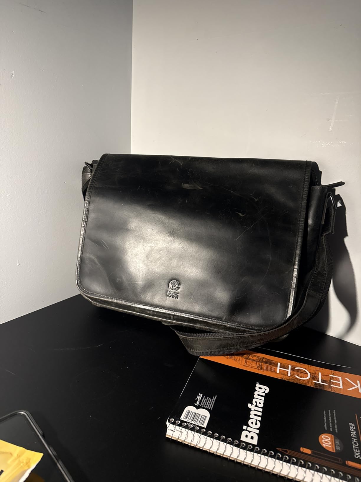 Leather Messenger Bag for Men - 16 Inch Full Grain Vintage Laptop Satchel customer photo 2