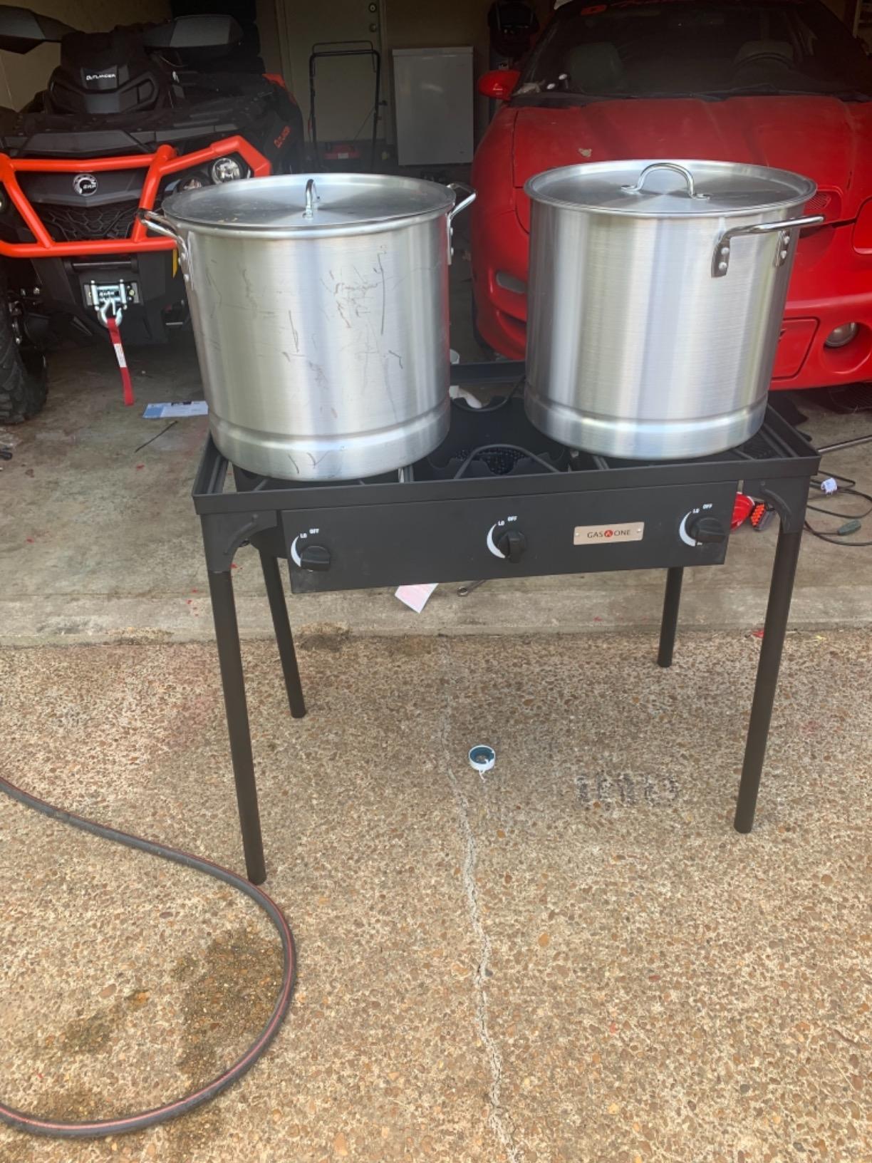 40 Qt Tamale Steamer Vaporera Stock Pot Premium Aluminum Tamalera 10 Gallons customer photo 2