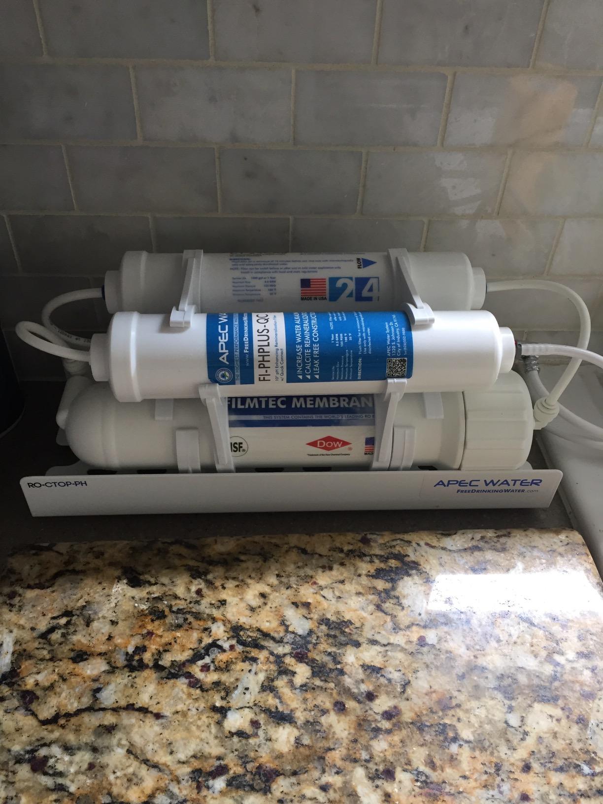 APEC Water Systems RO-CTOP-PH Alkaline Mineral Portable Countertop Reverse Osmosis Water Filter System PH+, Installation-Free, fits Most Standard Faucet customer photo 2