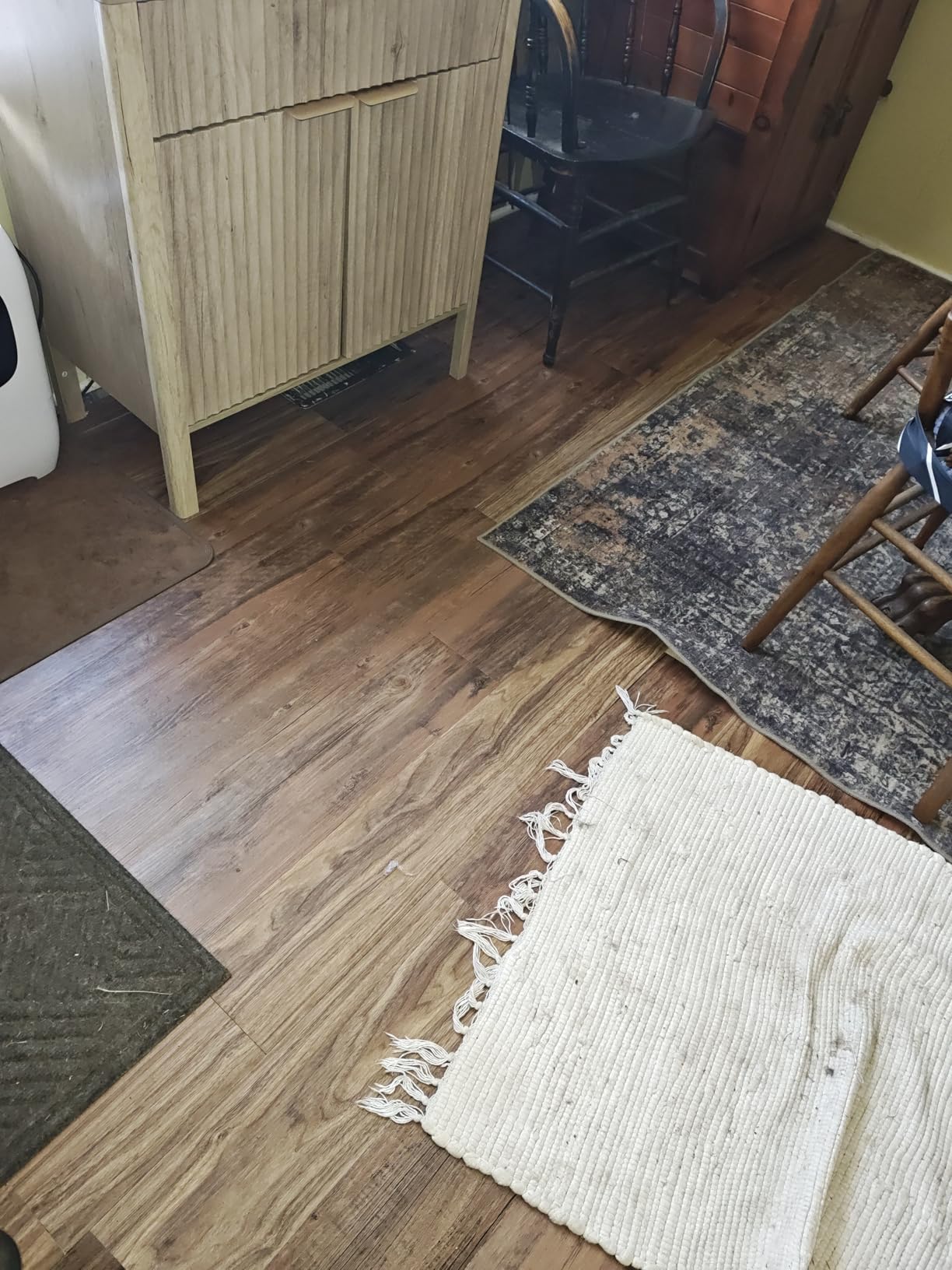 Tivoli Peel & Stick Vinyl Floor Tiles, 10-Pack, 6 x 36 in, Natural customer photo 1