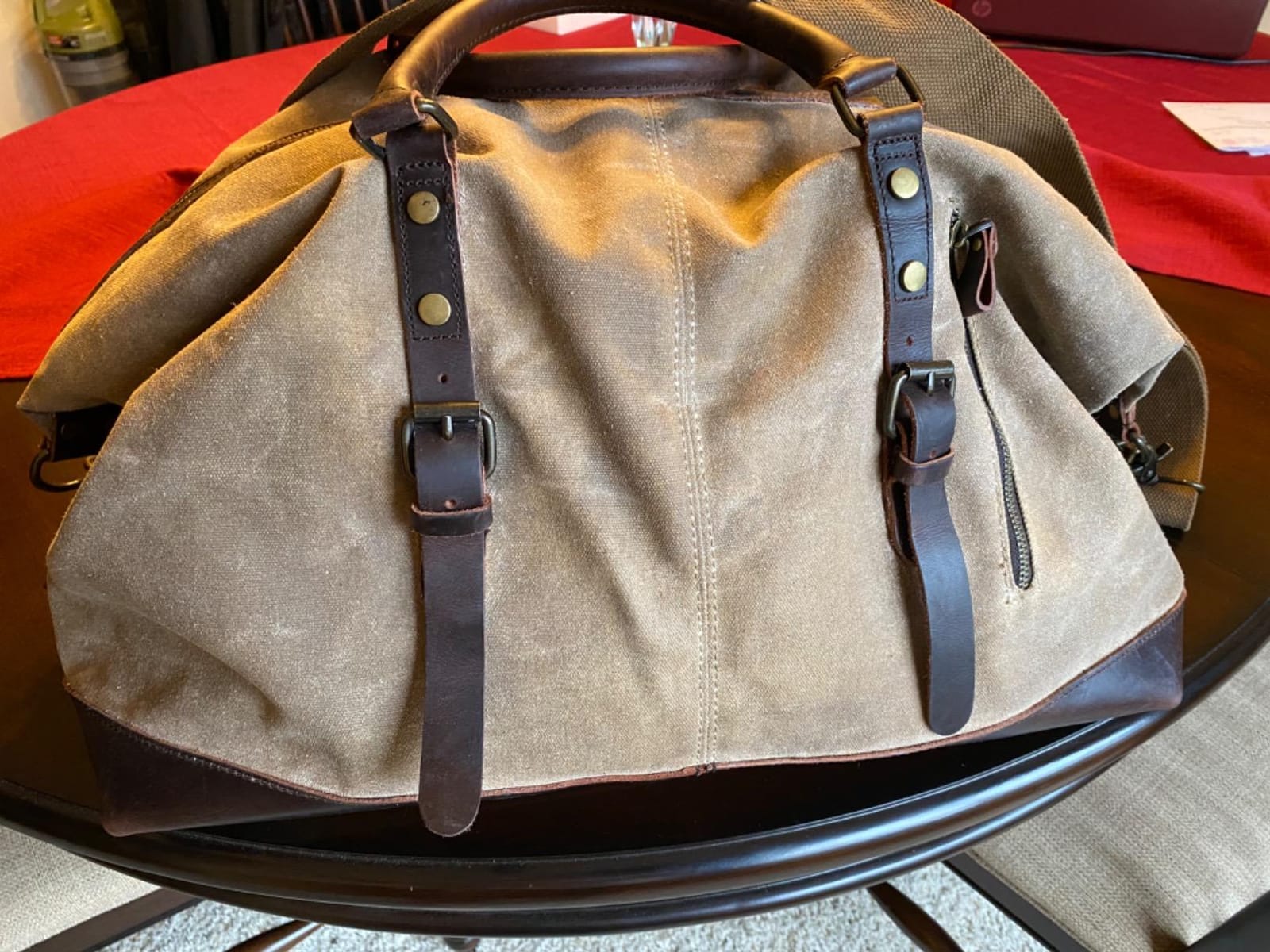 S-ZONE Duffle Bag for Travel Canvas Duffel Bag Carry on Weekender Bag for Men customer photo 1