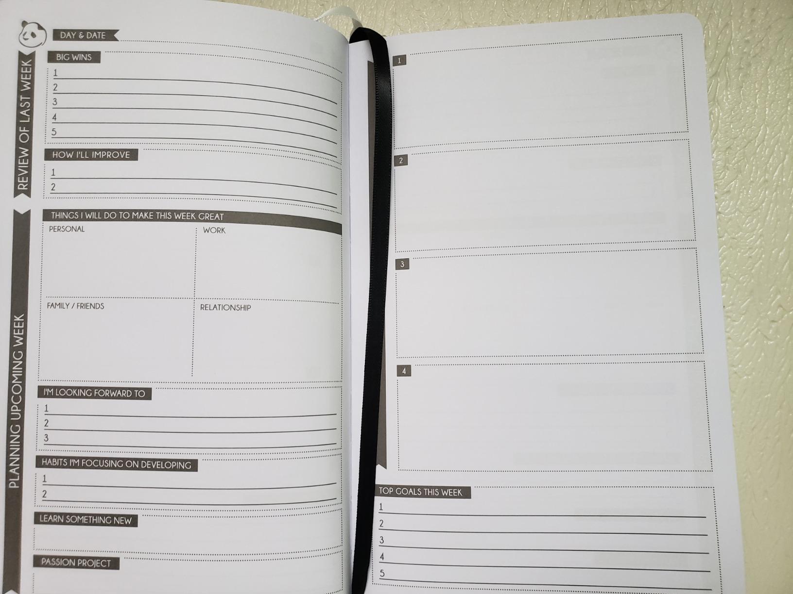Classic A5 Undated Daily ADHD Planner 2026-2027, 8.25 x 5.75 Black customer photo 2