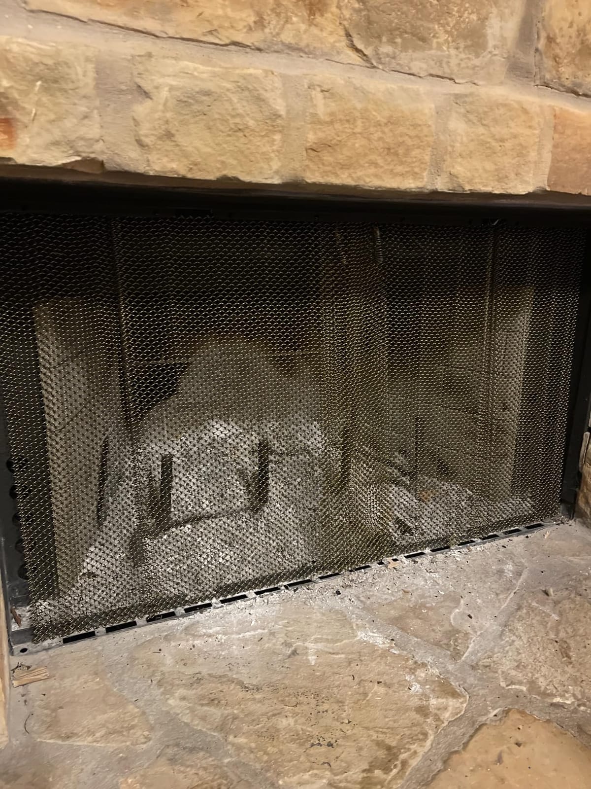Midwest Hearth Fireplace Mesh Curtain, 21 in, Black, Made in USA customer photo 2