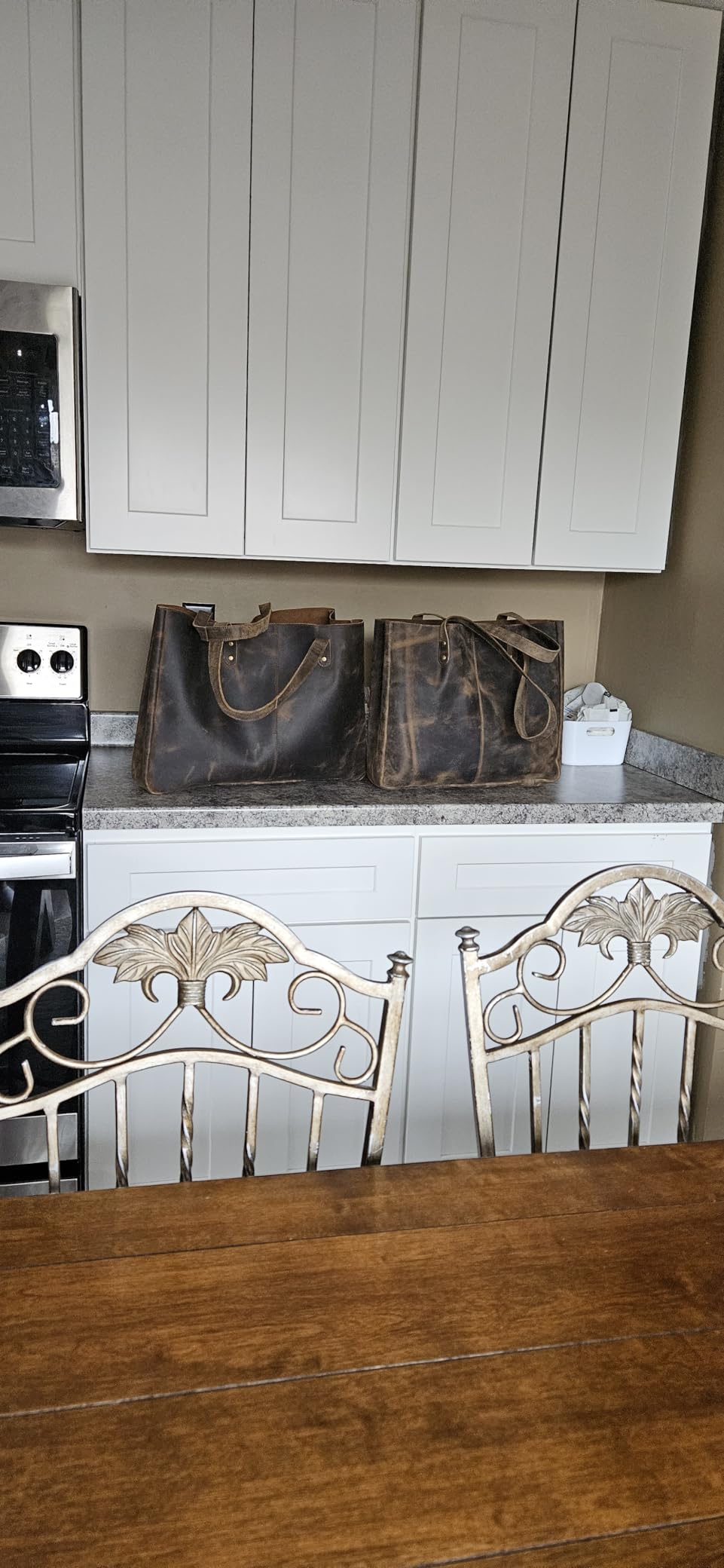 KomalC Leather Tote Bag for Women, Travel Shopping Satchel Handbag customer photo 1