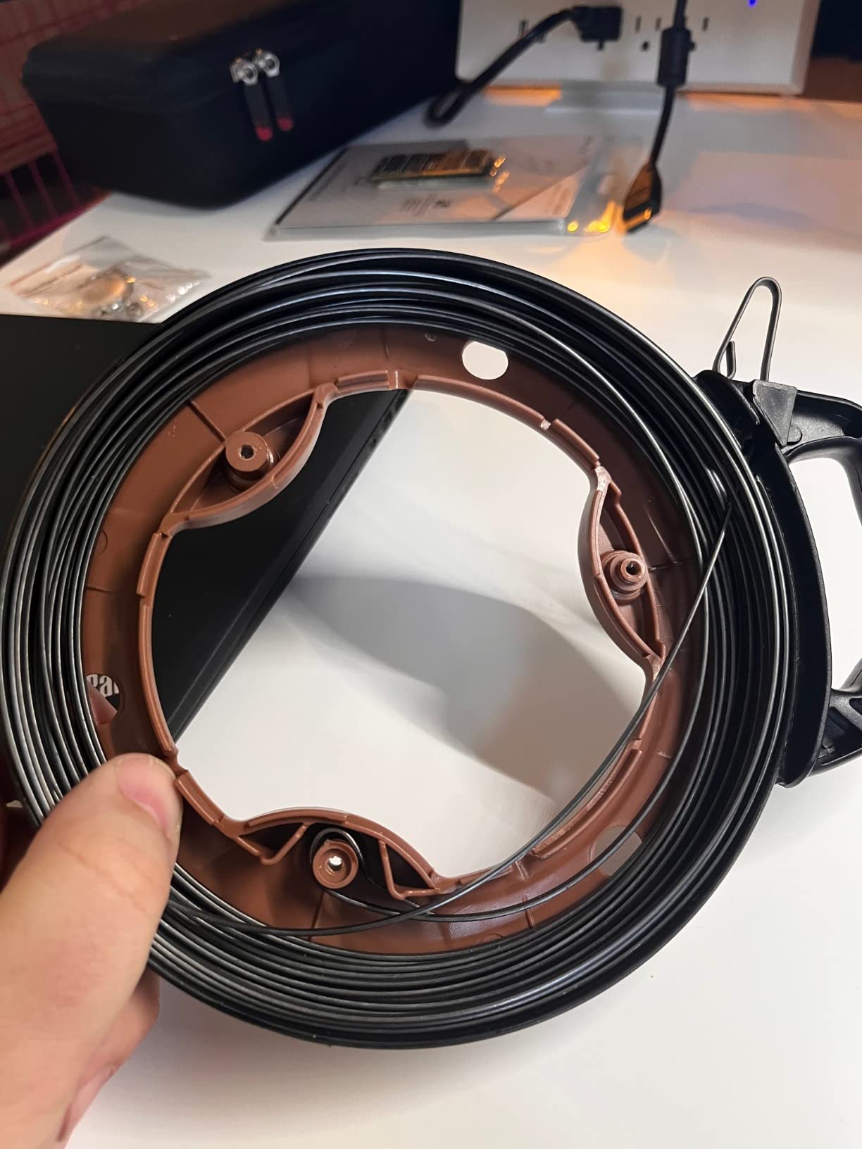 Southwire Fish Tape Tool - Durable 1/8-Inch Tempered Spring Steel for Efficient Wire Pulling - High-Impact Case - Ergonomic Handle - Fast Rewind Design - 25-Foot Length customer photo 2