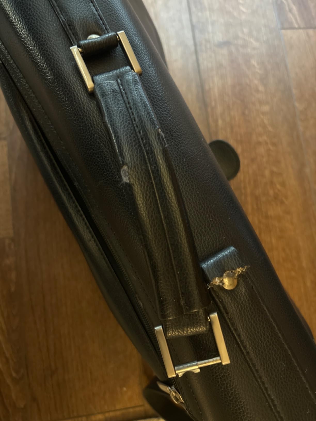 Jack&Chris Mens New PU Leather Attache Briefcase Traditional Messenger Lawyer Bag, MBYX015 customer photo 2