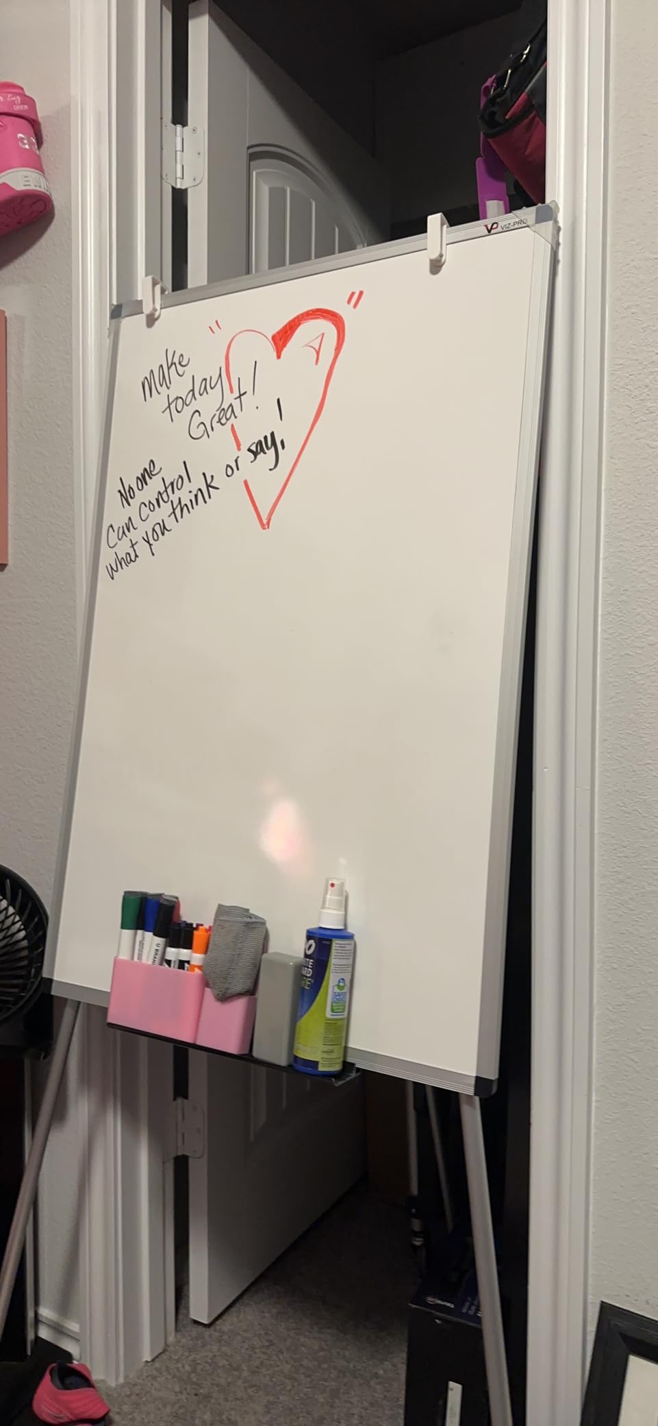 VIZ-PRO Whiteboard Easel, 36 x 24 Inches, Portable Tripod Dry Erase Board customer photo 1