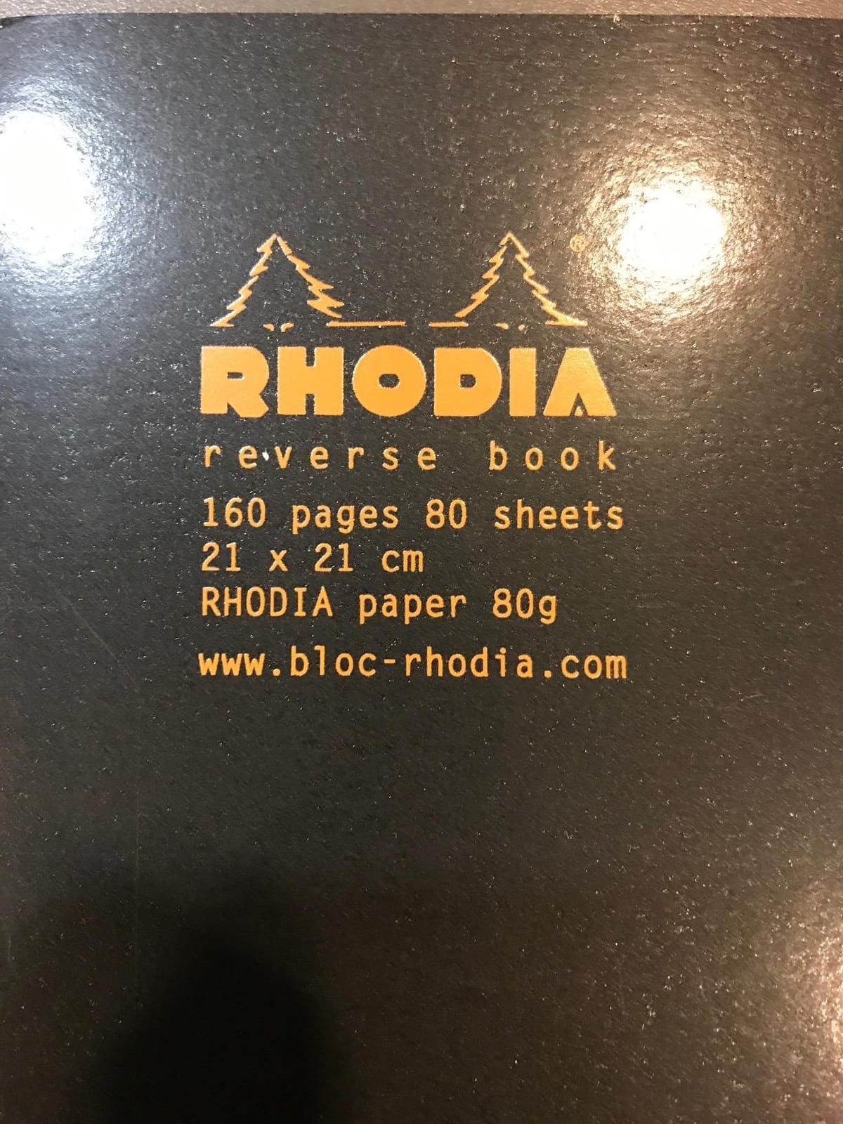 Rhodia Reverse Book & Dot Book - Dot Grid 80 sheets - 8 1/4 x 8 1/4 - Black Cover customer photo 1