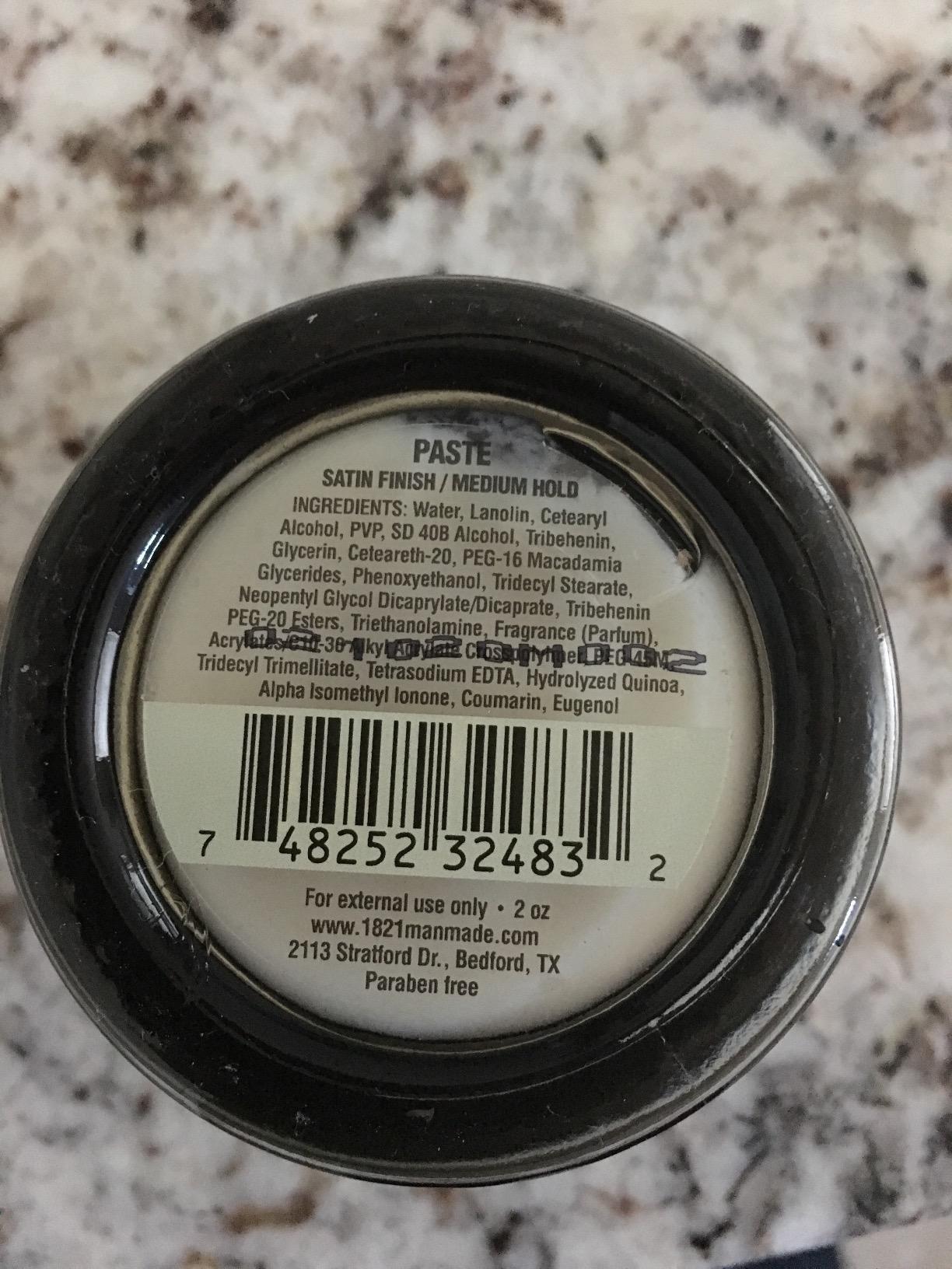 18.21 Man Made Hair Styling Products Pomade, Wax, Clay & Paste, 2 oz customer photo 2