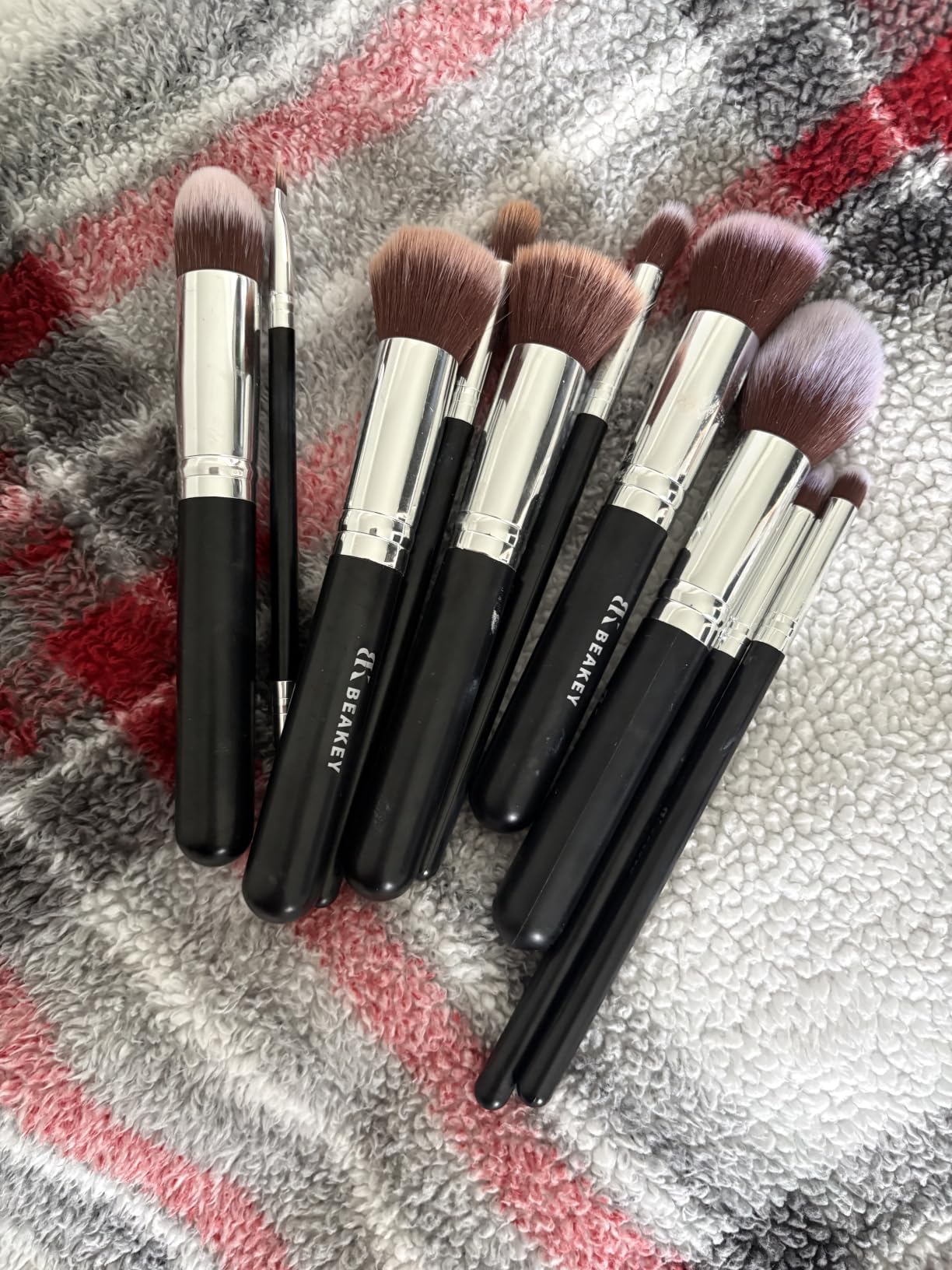 BEAKEY Makeup Brushes set with 2 Blending Sponges,10 Brush Face and Eye Set customer photo 1
