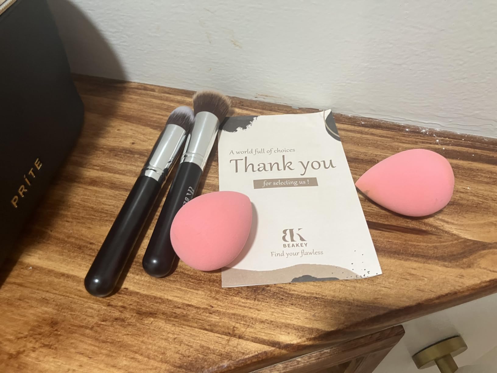 BEAKEY Makeup Brushes set with 2 Blending Sponges,10 Brush Face and Eye Set customer photo 2