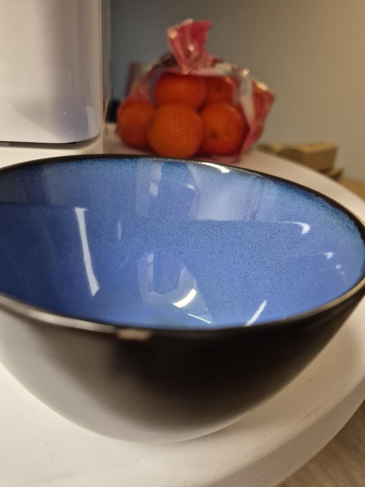Gibson Elite Soho Lounge Round Reactive Glaze Stoneware Dinnerware Set, Service for 4 (16pc), Blue, Soho Round. customer photo 2