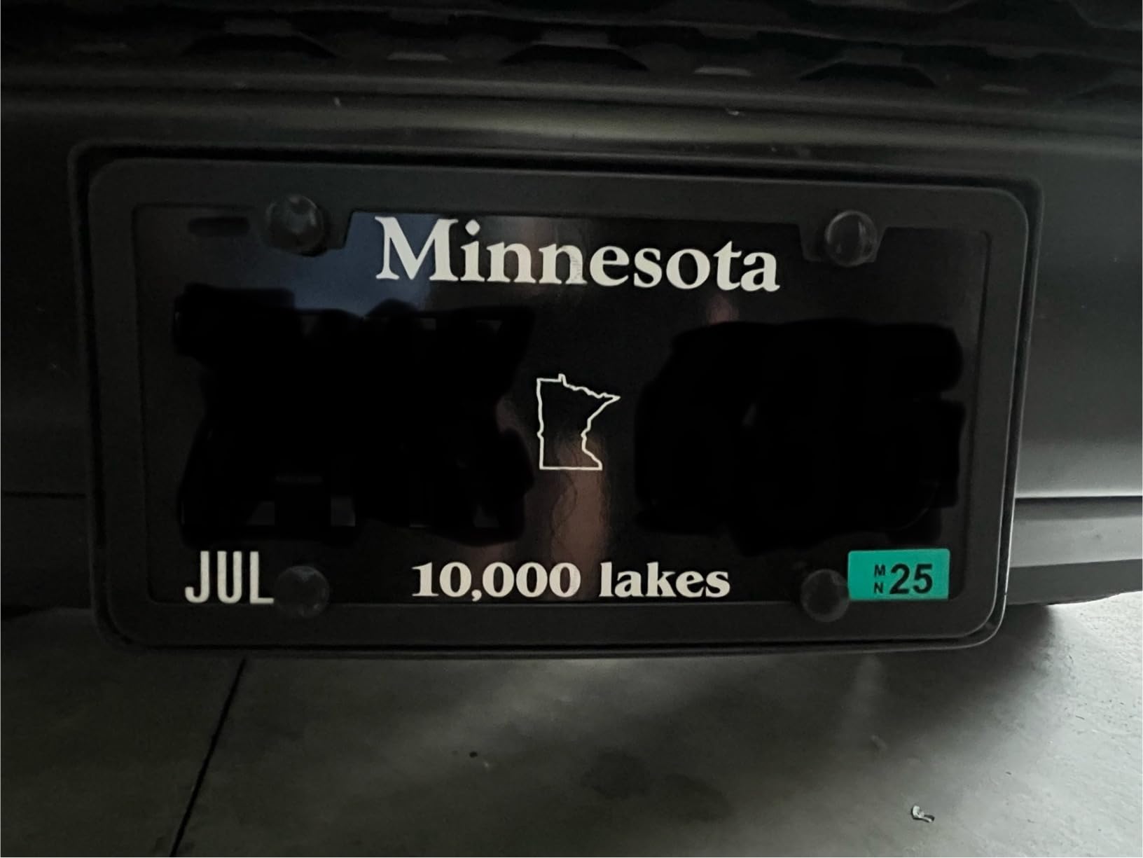 SunplusTrade License Plate Frame Black Matte Powder Coated Aluminum with Screw Caps (2 Pieces) customer photo 2