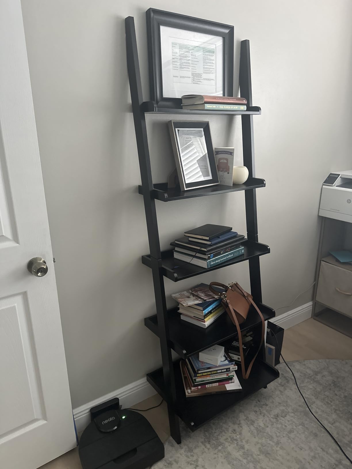 Convenience Concepts American Heritage Bookshelf Ladder, Gray customer photo 1