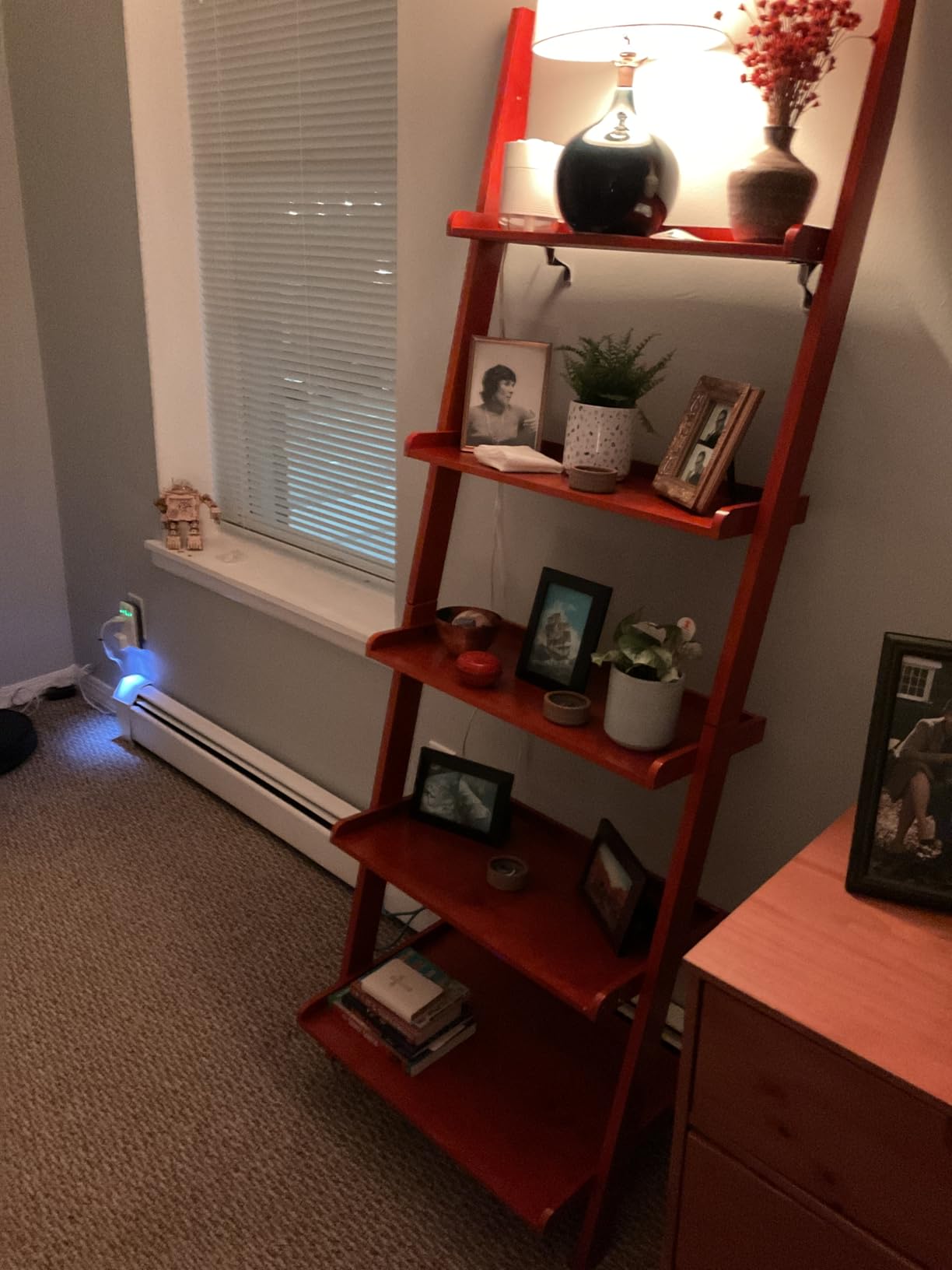 Convenience Concepts American Heritage Bookshelf Ladder, Gray customer photo 2