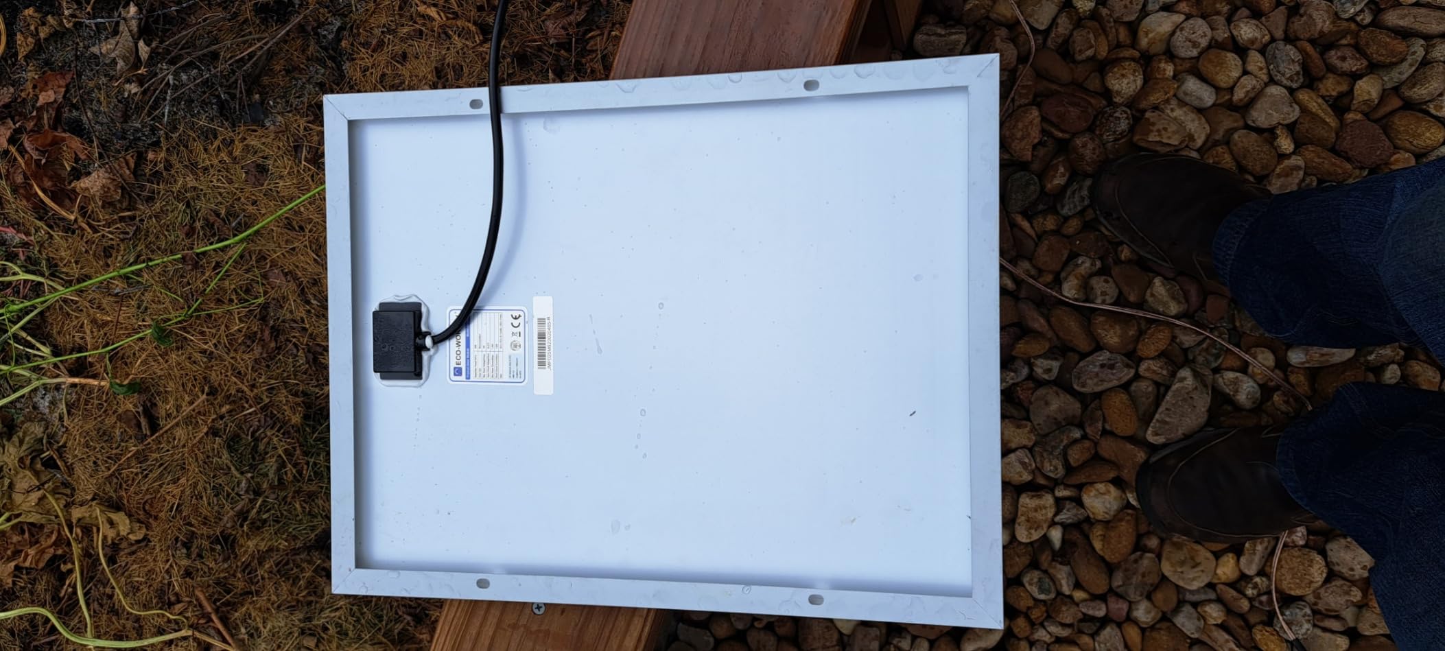 ECO-WORTHY Solar Panel 25W 18V Monocrystalline Waterproof Panel for Charging 12V Battery of RV Boat Trailer ATV Car or Powering Light, Charing 12V Battery Pack and Other Off-Grid Applications customer photo 2
