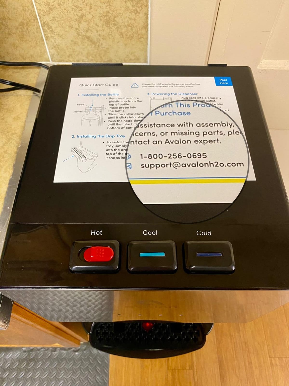 Avalon Self Cleaning Bottom Loading Water Cooler Water Dispenser | 3 Temperature Settings - Cold, Hot, & Room temps. Durable Stainless Steel Construction. UL/Energy Star Approved customer photo 2