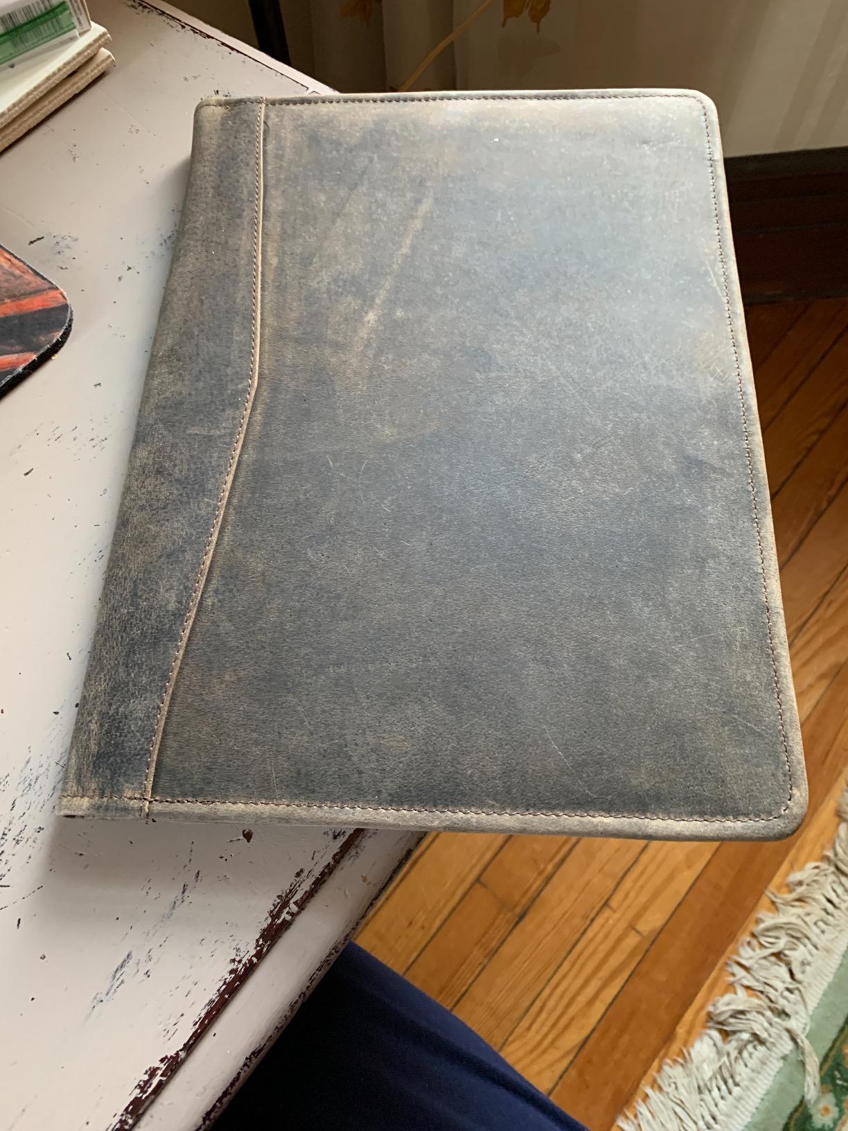 Leather Business Portfolio with Luxury Pen Business Personal Organiser Folder Full Grain Leather padfolio by KomalC (Buffalo Distressed Tan) customer photo 1