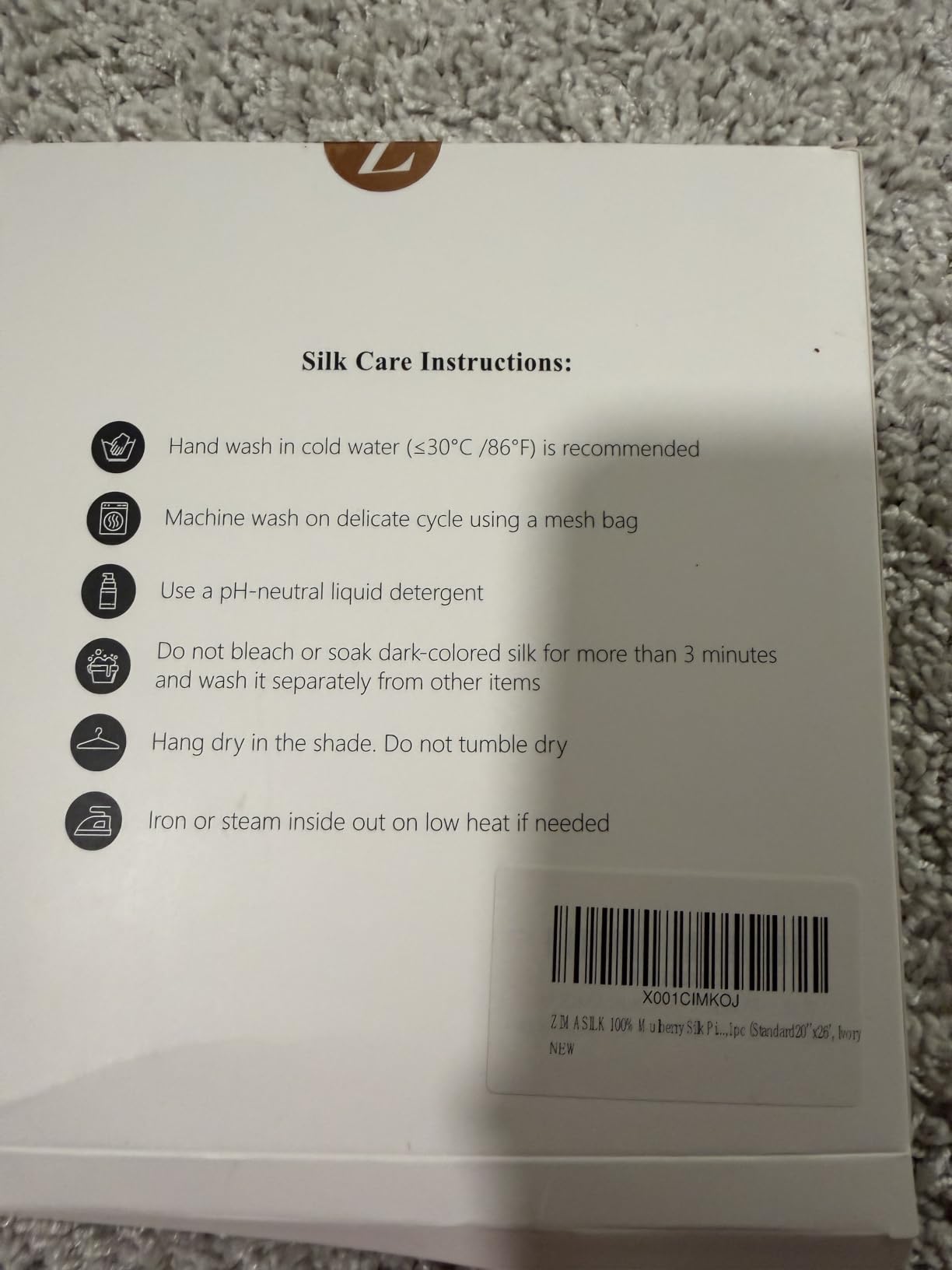 ZIMASILK 100% Pure Mulberry Silk Pillow Cases for Hair and Skin, Queen customer photo 1