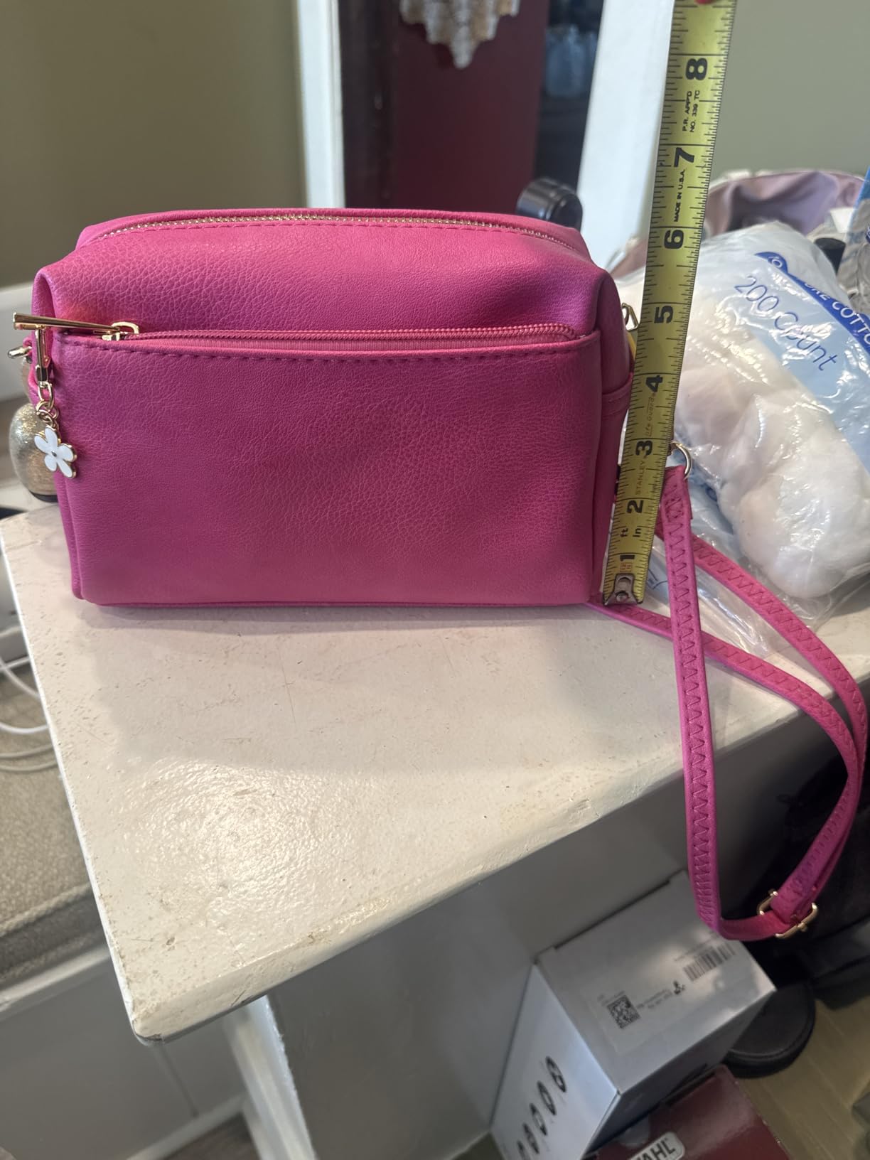 FashionPuzzle Triple Zip Small Crossbody Bag customer photo 2