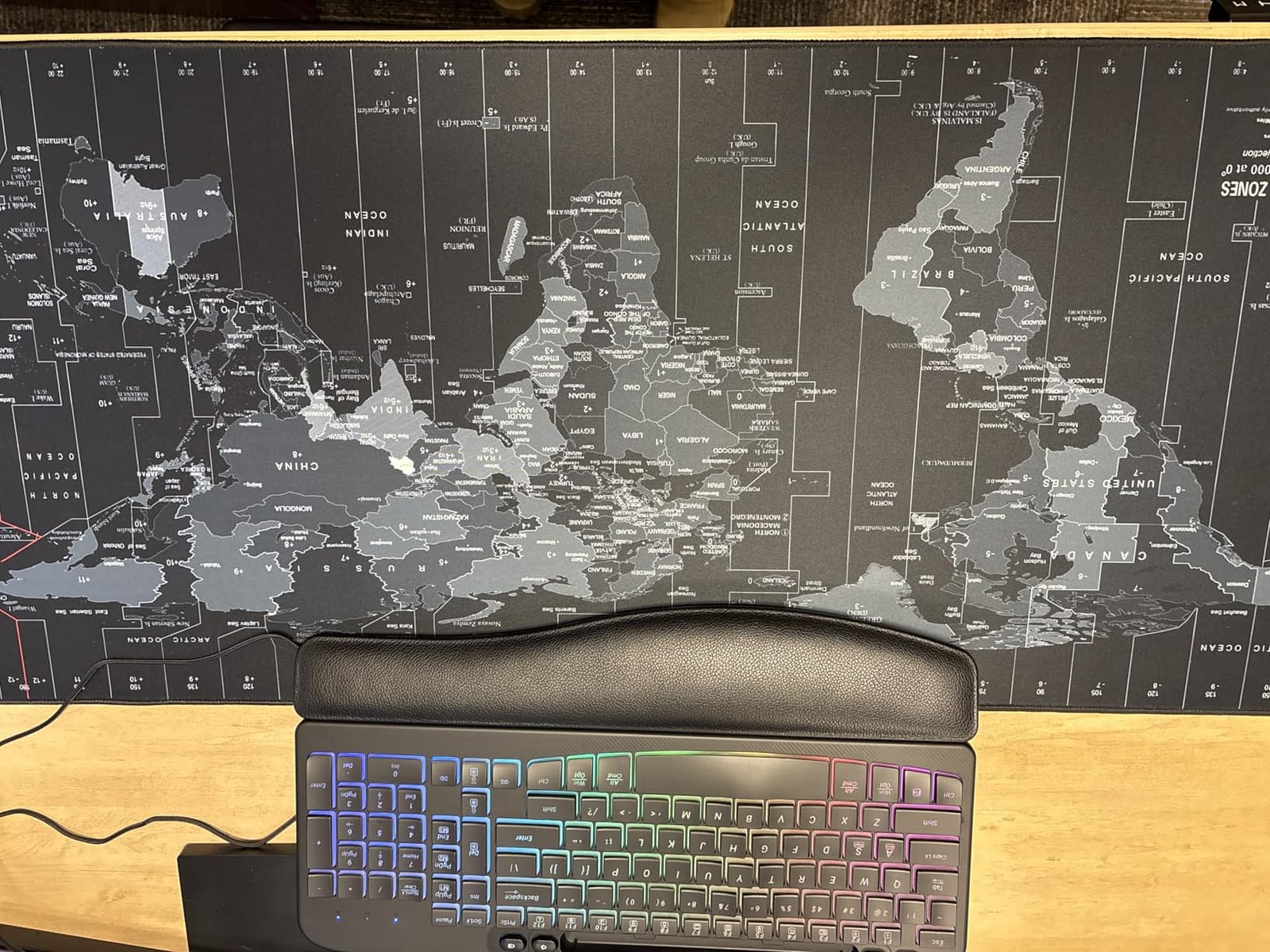 JIALONG Large Gaming Mouse Pad, Extended XXL Desk Mat 35.4×15.7 Inches Map customer photo 2