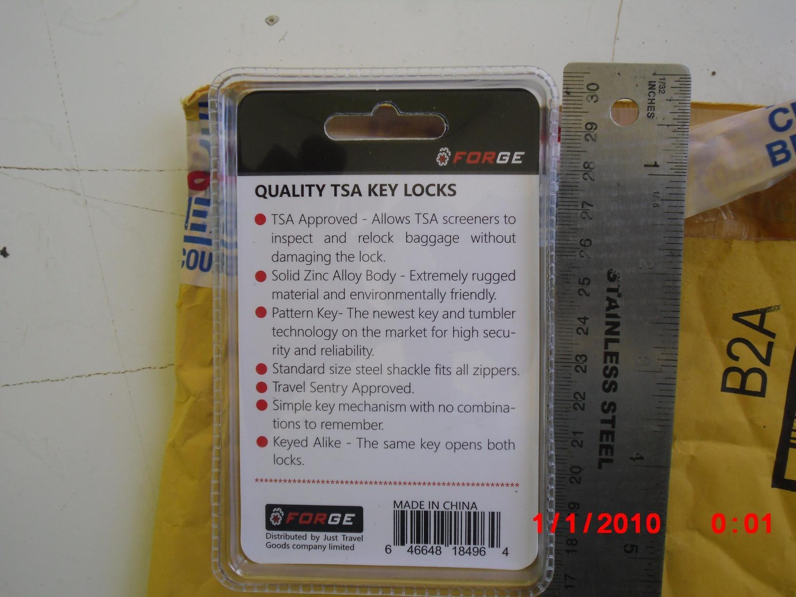 Forge OX 1'' Wide 1.8'' Tall, TSA Approved Luggage Locks: Key Locks for Travel. Ultra Secure Dimple Key Travel Locks Alloy Body. for Luggage, Backpack, Small Toolbox and More. Black 2 Pack. customer photo 2