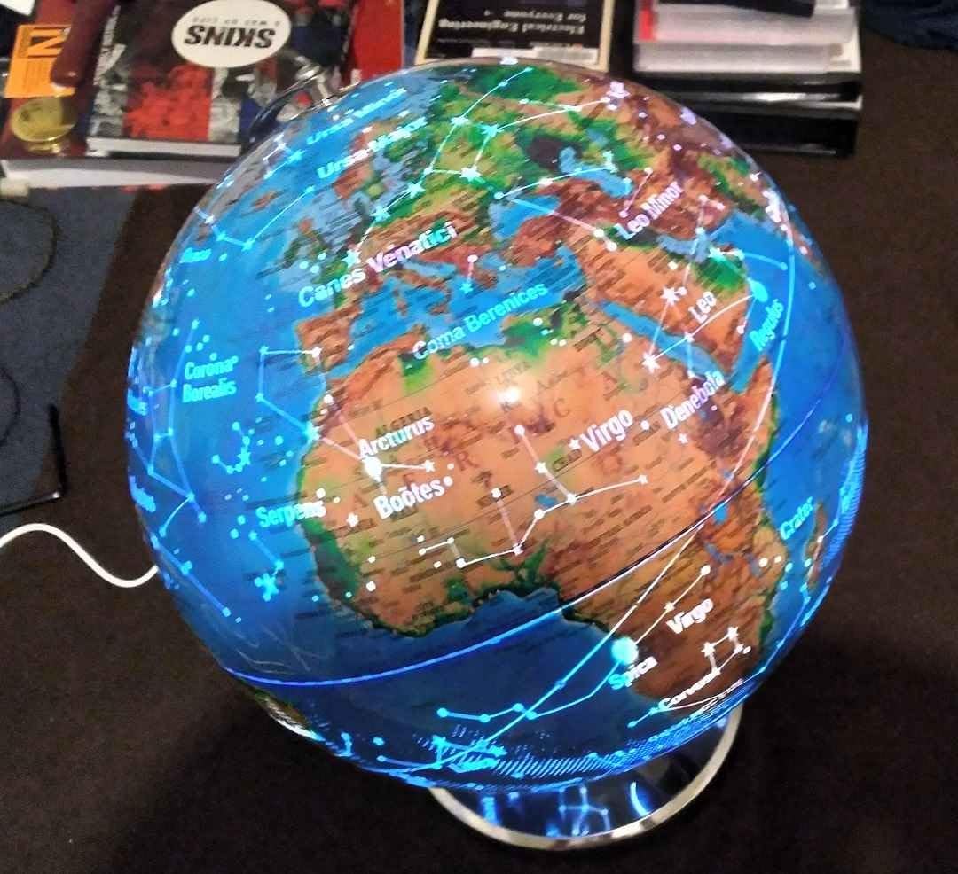 Get Life Basics 13” Illuminated Constellation World Globe for Kids & Adults customer photo 2