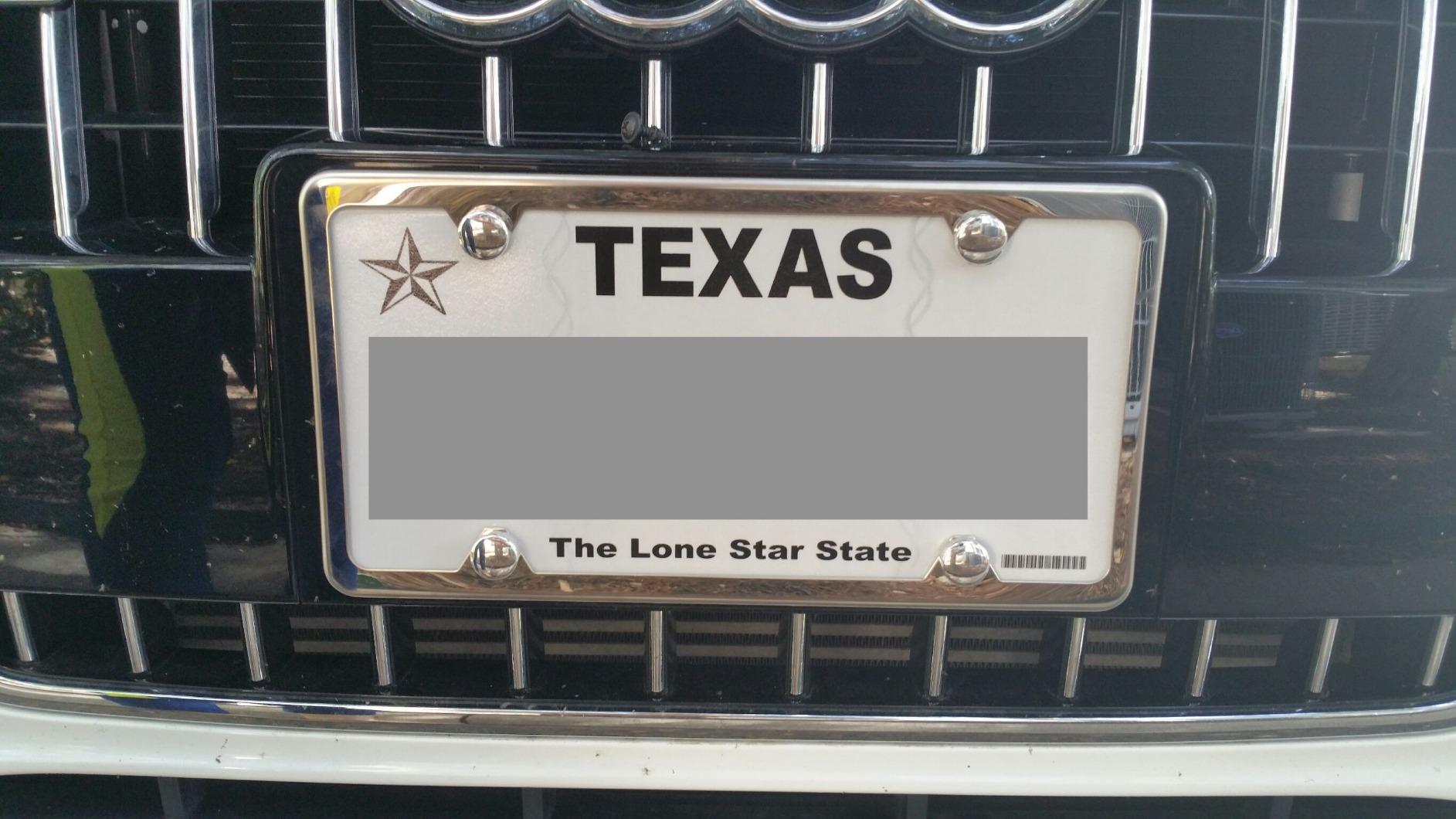 Ohuhu License Plate Frames with Chrome Screw Caps for US Vehicles, 2 Pack customer photo 1