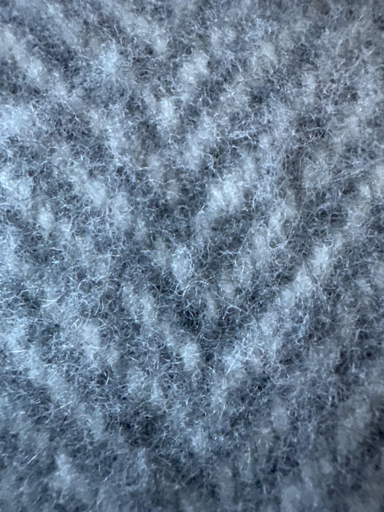 Biddy Murphy Merino & Cashmere Wool Throw Blanket, 54x71in Grey Herringbone customer photo 2