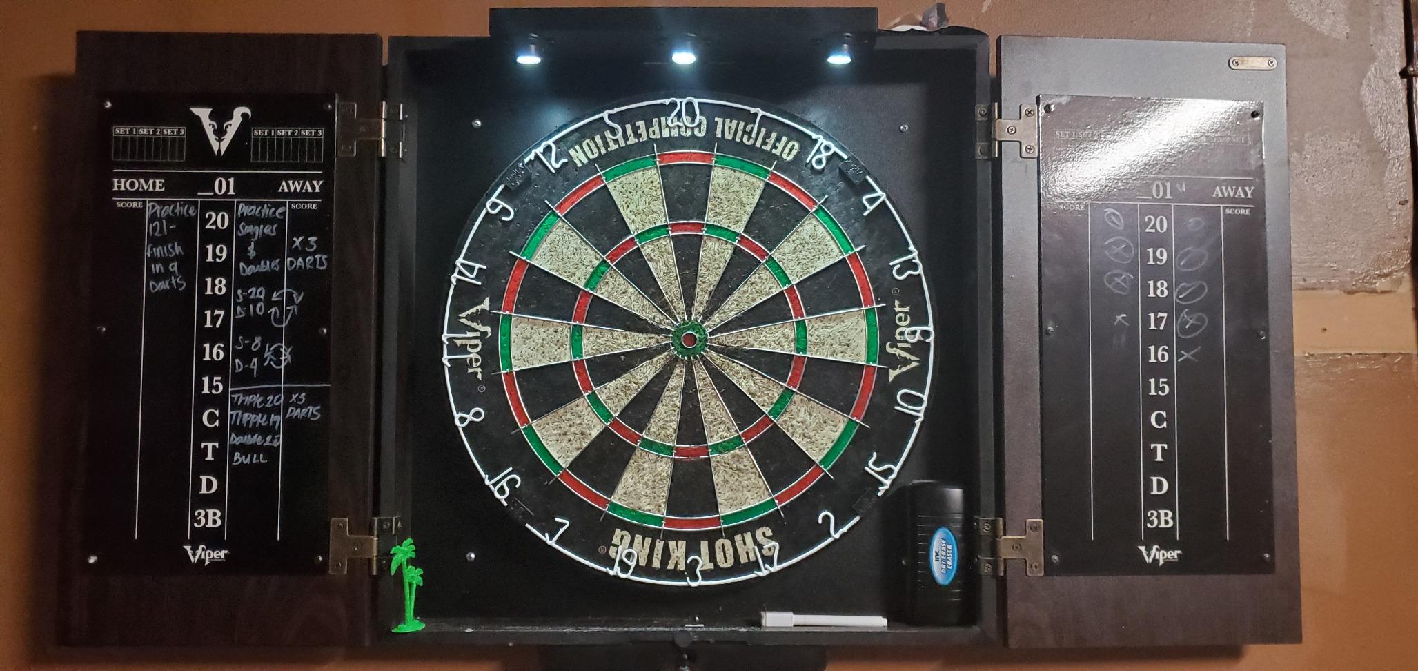 Viper by GLD Products Stadium Cabinet & Shot King Sisal/Bristle Dartboard Play-Ready Bundle customer photo 1