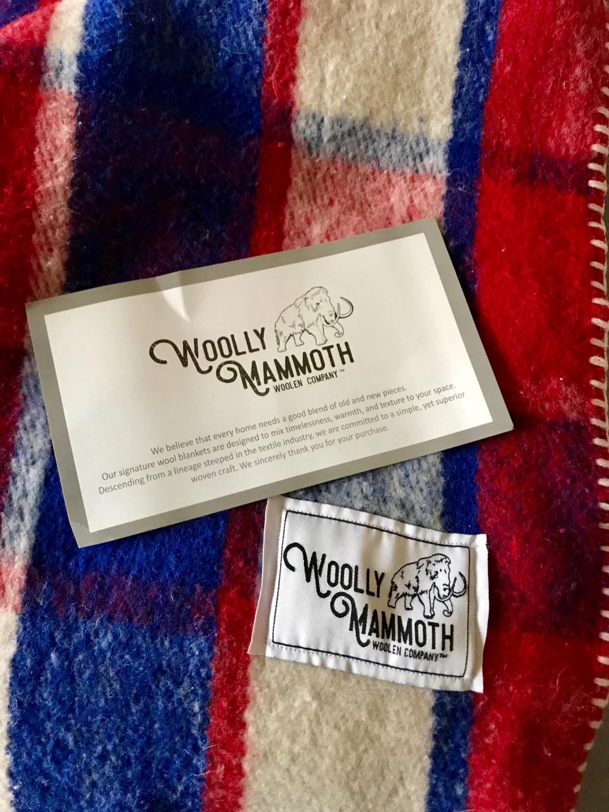 Woolly Mammoth Merino Wool Blanket, Fall Camping Blanket, 66