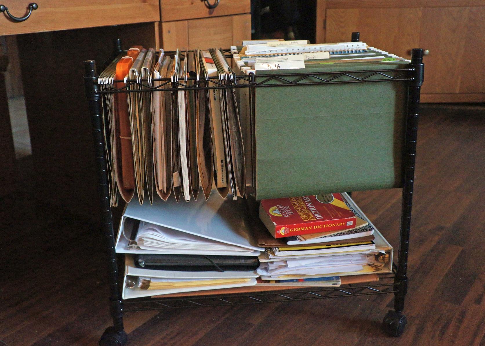 Finnhomy Premium 1-Tier Metal Rolling File Cart for Letter Size and Legal Size Folder, Black customer photo 1
