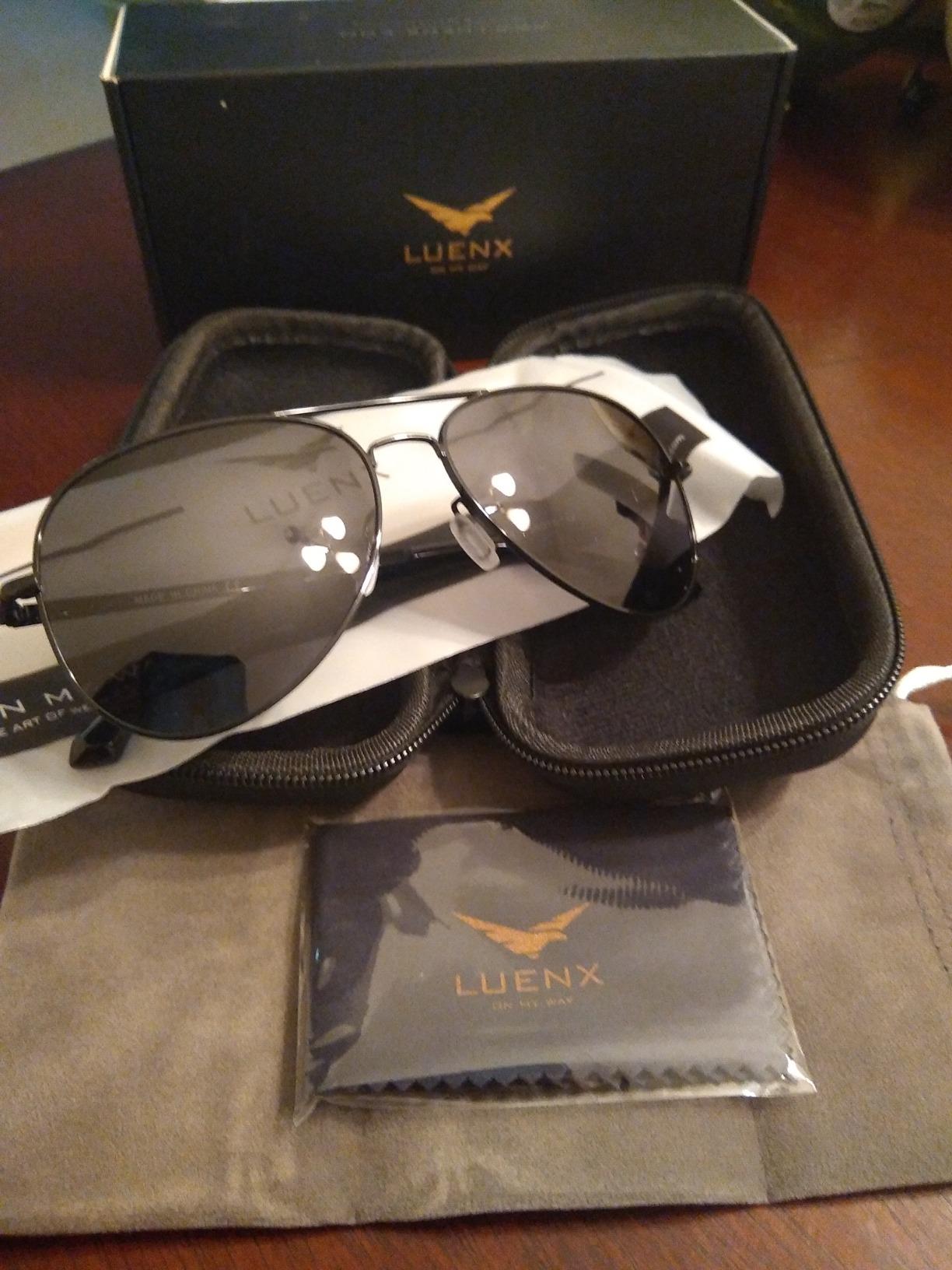 Luenx Aviator Polarized Sunglasses Men Women Classic UV400 Driving customer photo 2