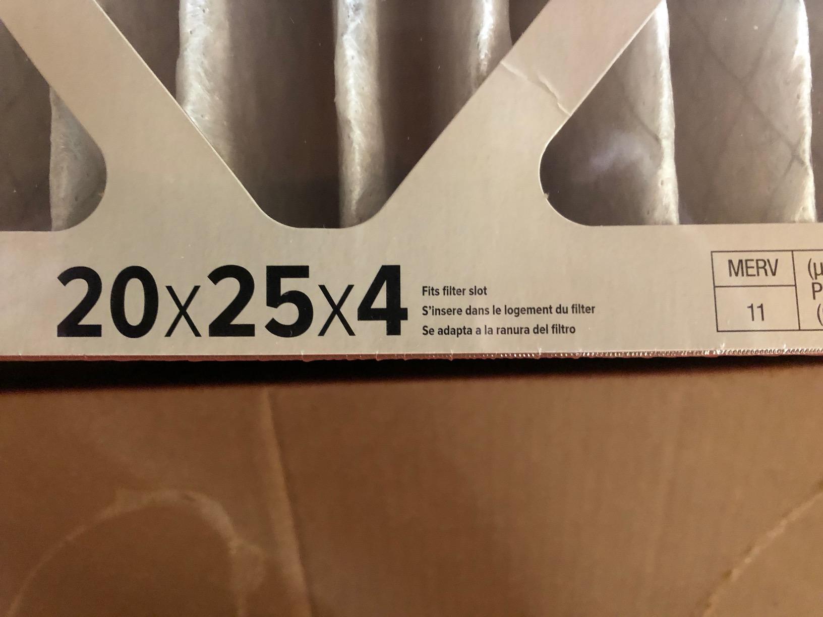 Filtrete 16x25x4 Air Filter MERV 11, MPR 1000 Micro Allergen Defense 4-Pack, Fits Lennox & Honeywell, AC Furnace HVAC Filters for Home, Pleated Electrostatic (Actual Size 15.88 x 24.56 x 4.31 in) customer photo 2