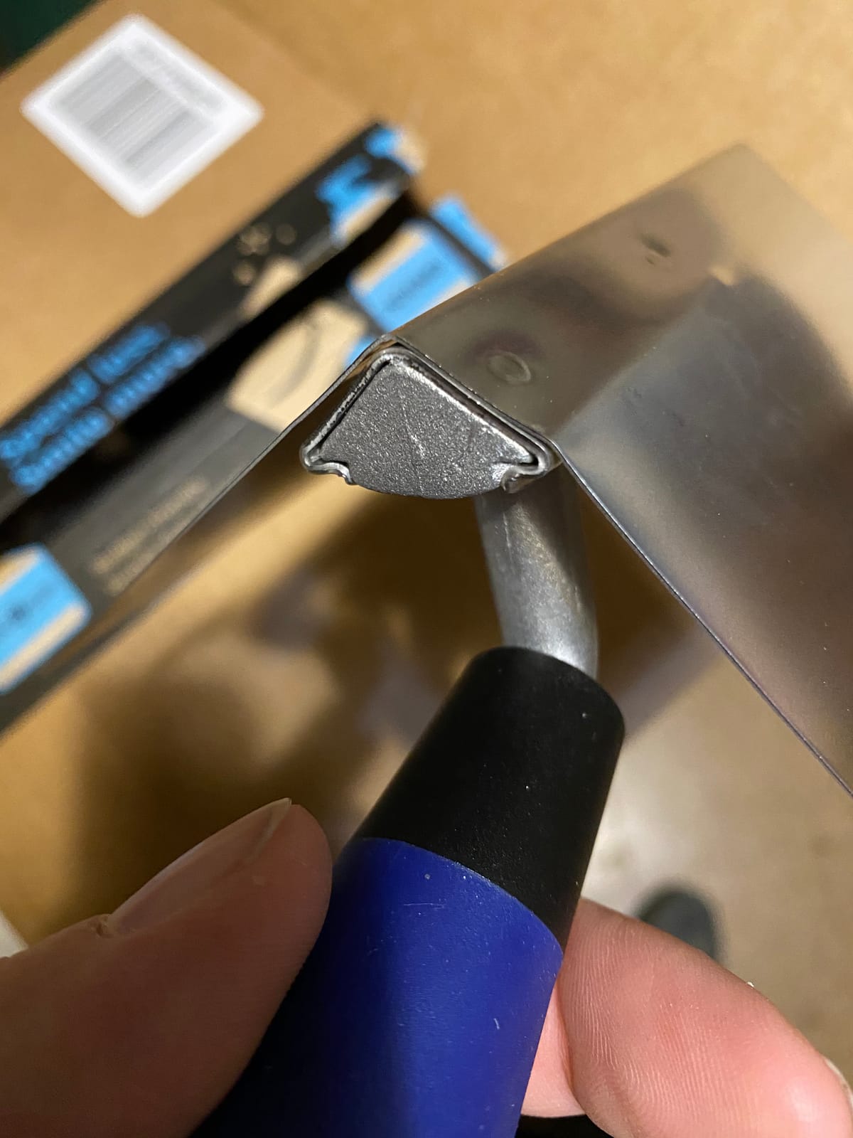 Edward Tools Drywall Corner Tool - Flexes for perfect 90 degree corner when mudding drywall - High grade stainless steel sheetrock corner trowel - Ergonomic grip - Lifetime warranty customer photo 2