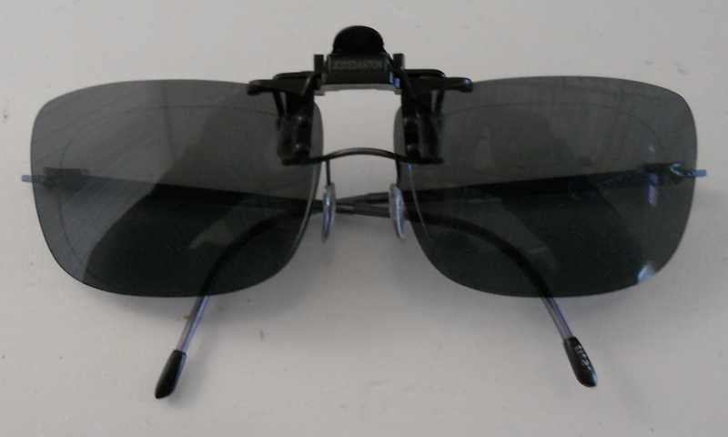CAXMAN Polarized Clip-on Flip Up Metal Clip Rimless Sunglasses for Prescription Glasses customer photo 2