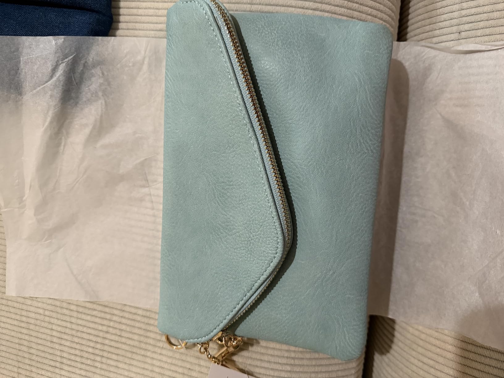 FashionPuzzle Envelope Wristlet Clutch Crossbody Bag with Chain Strap customer photo 2